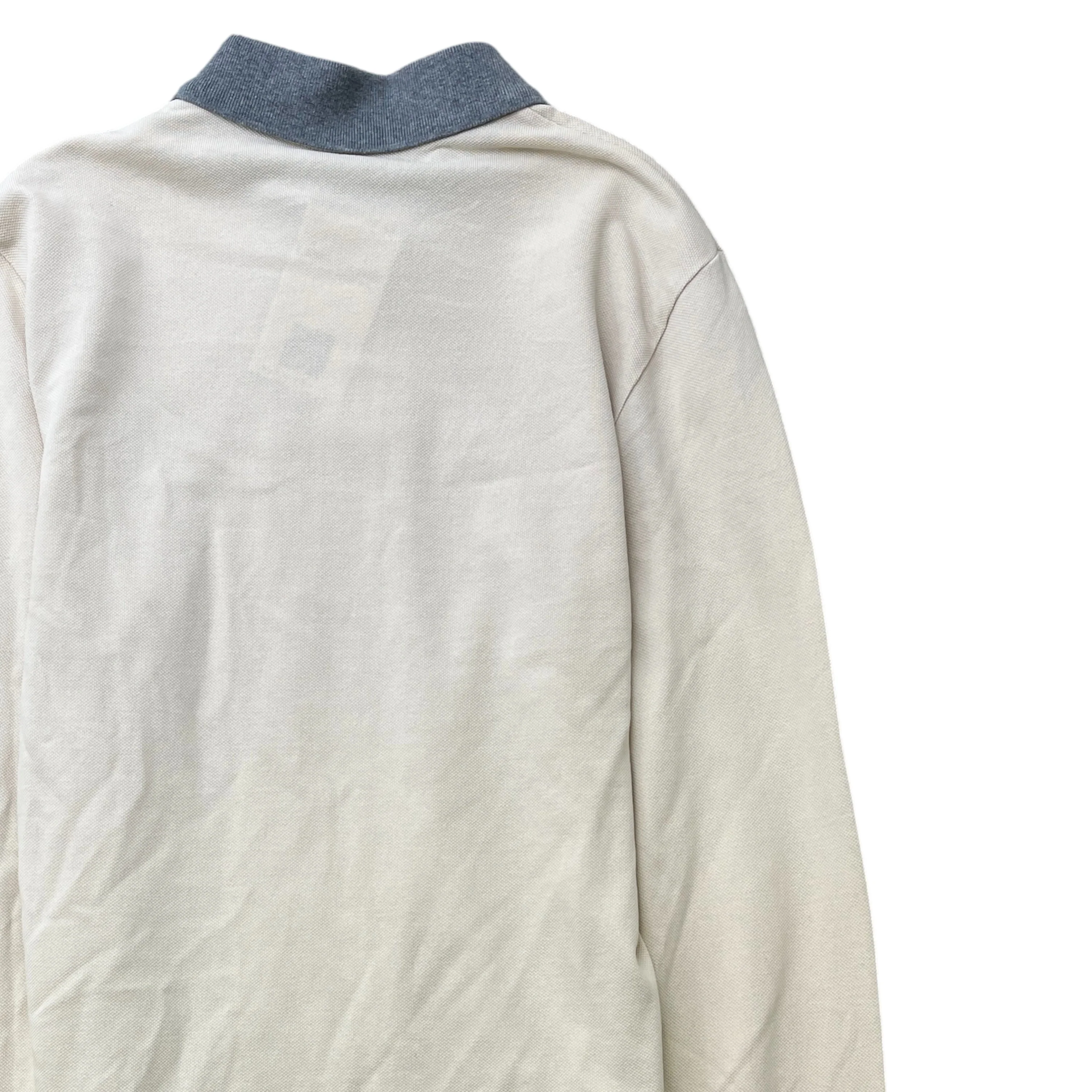 Men's Maglia Polo Shirt Beige Size S - Image 4