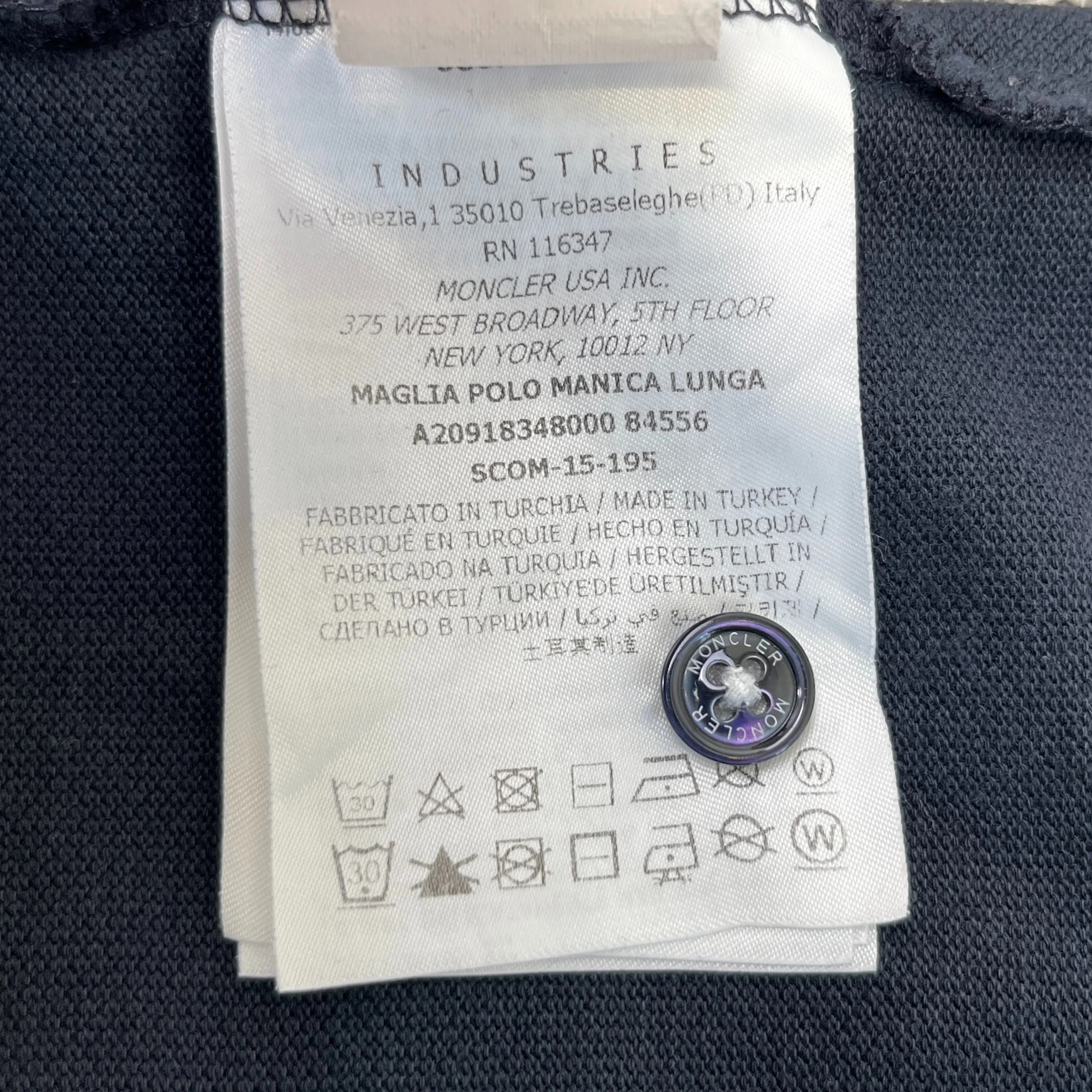 Men's Maglia Polo Shirt Black Size L - Image 6