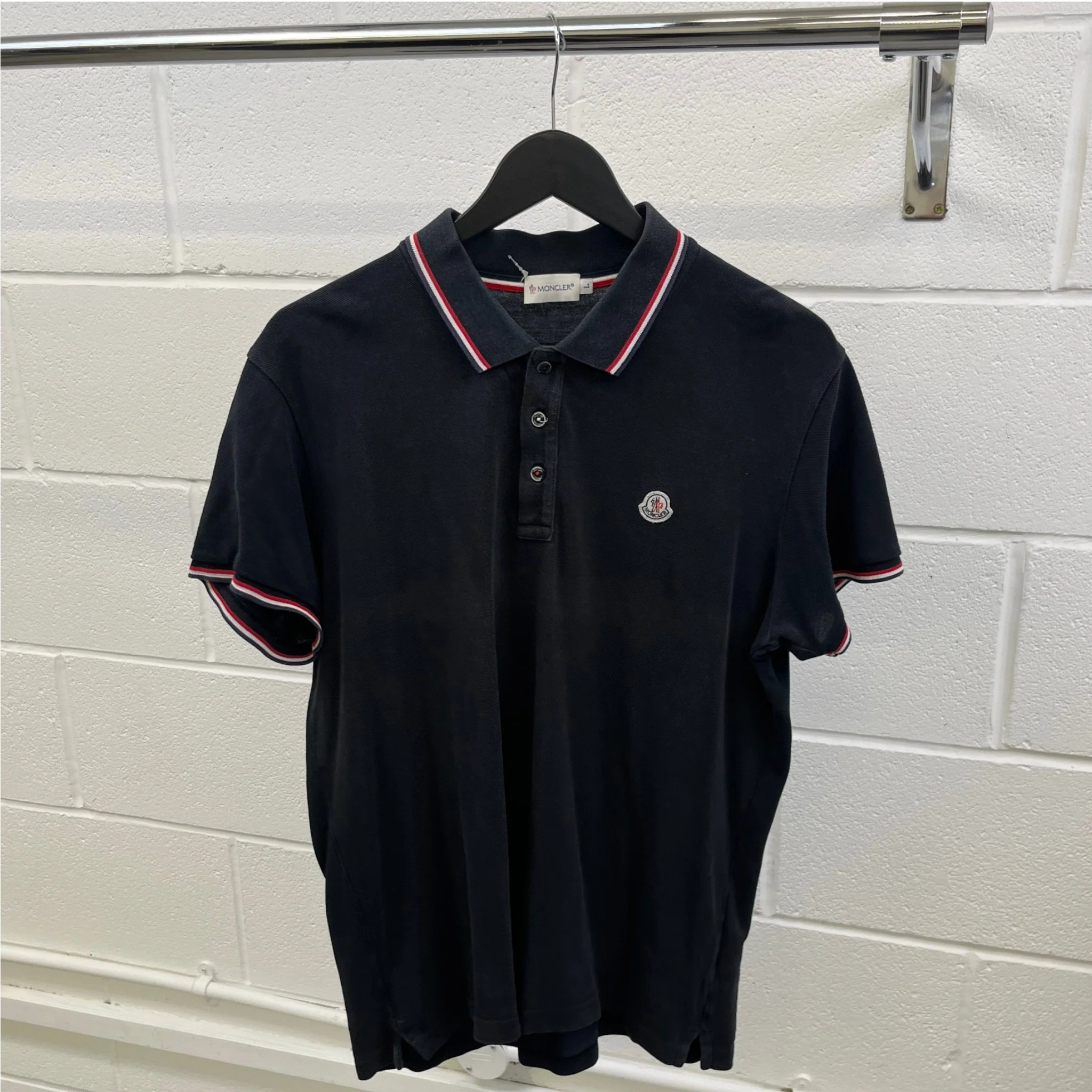 Men's Maglia Polo Shirt Black Size L - Image 8