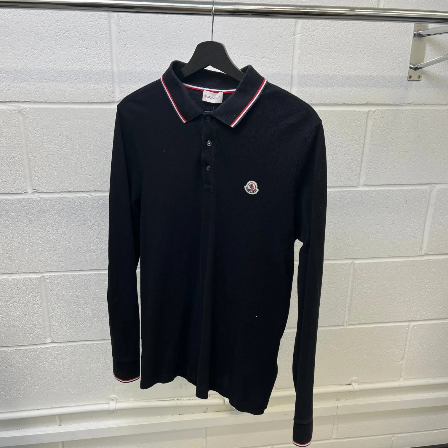 Men's Maglia Polo Shirt Black Size L - Image 10