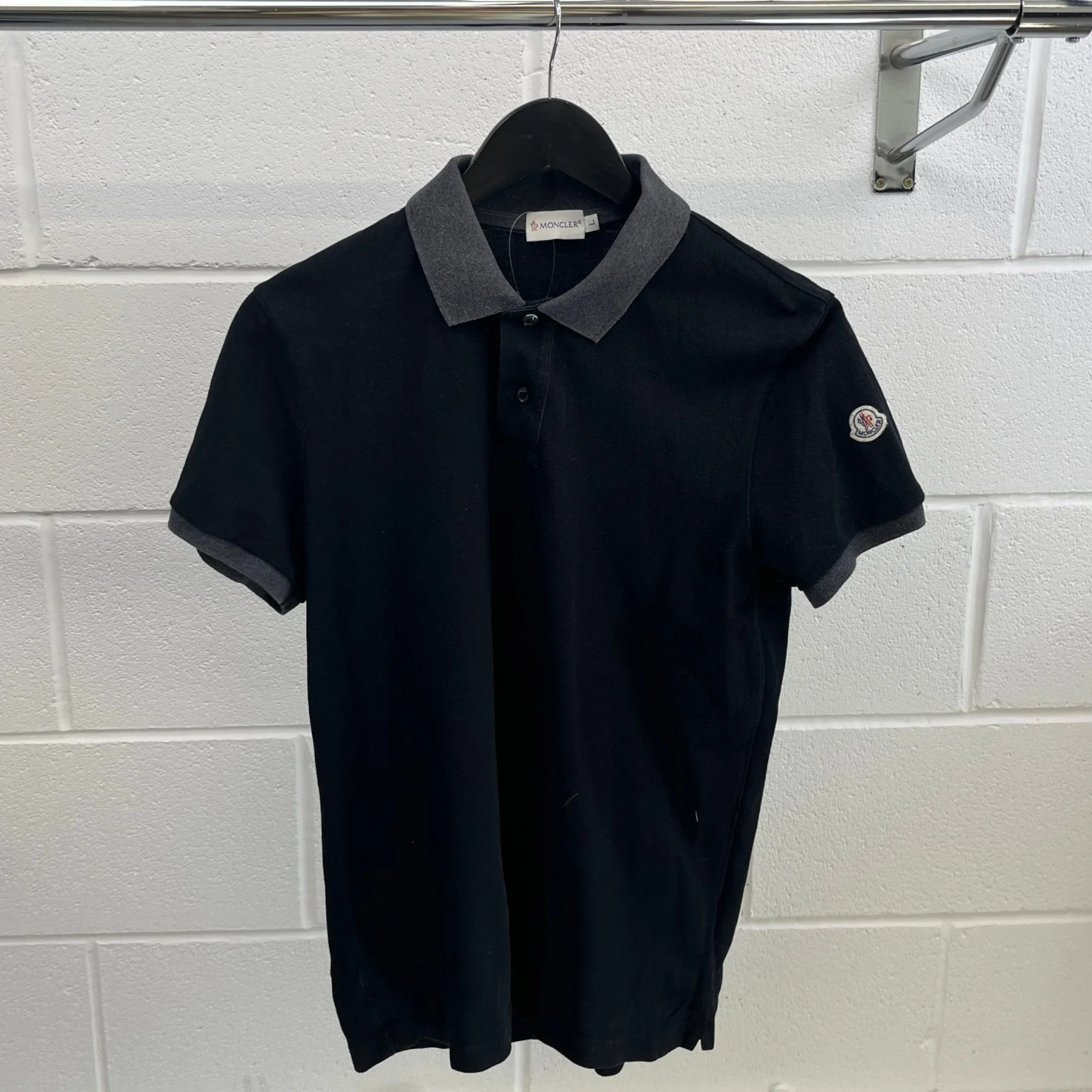 Men's Maglia Polo Shirt Black Size L - Image 8