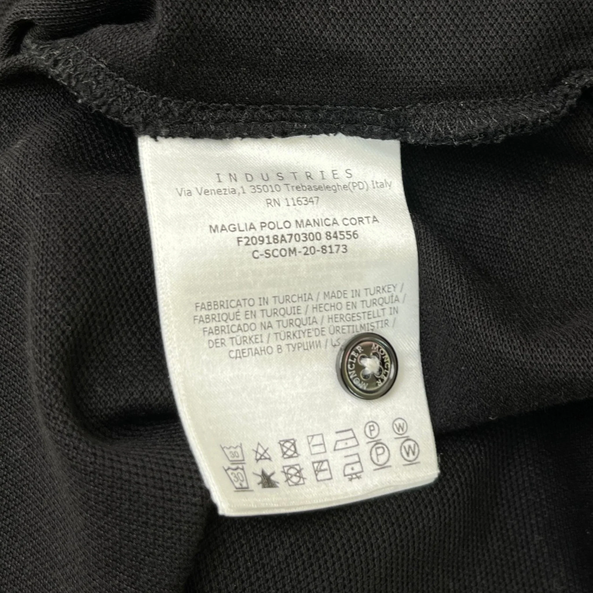 Men's Maglia Polo Shirt Black Size M - Image 8