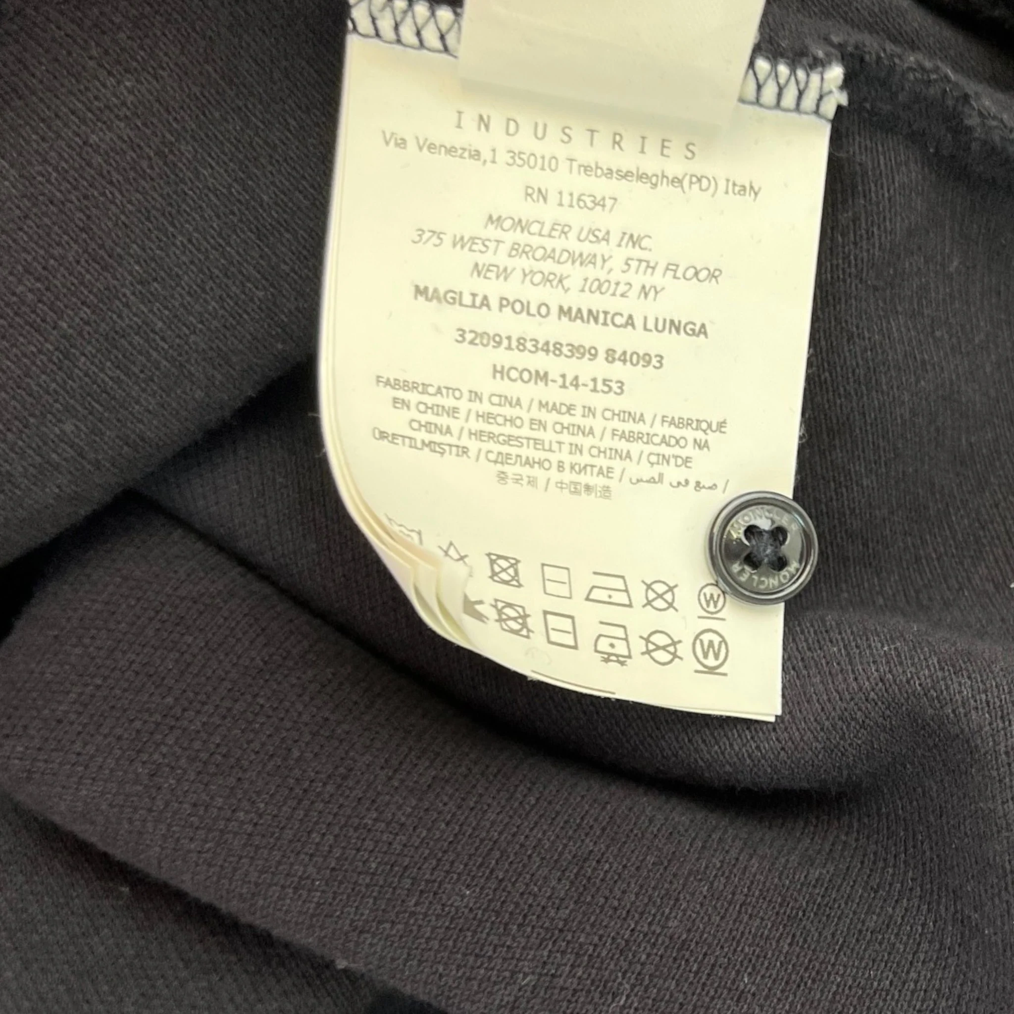 Men's Maglia Polo Shirt Black Size M - Image 6