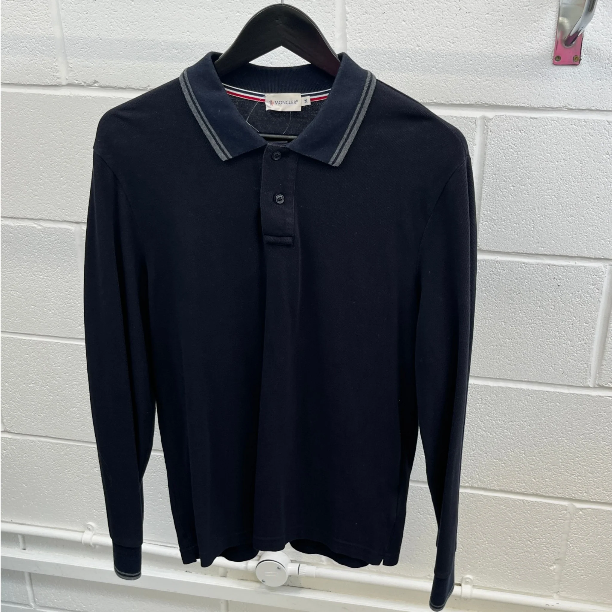 Men's Maglia Polo Shirt Black Size M - Image 8