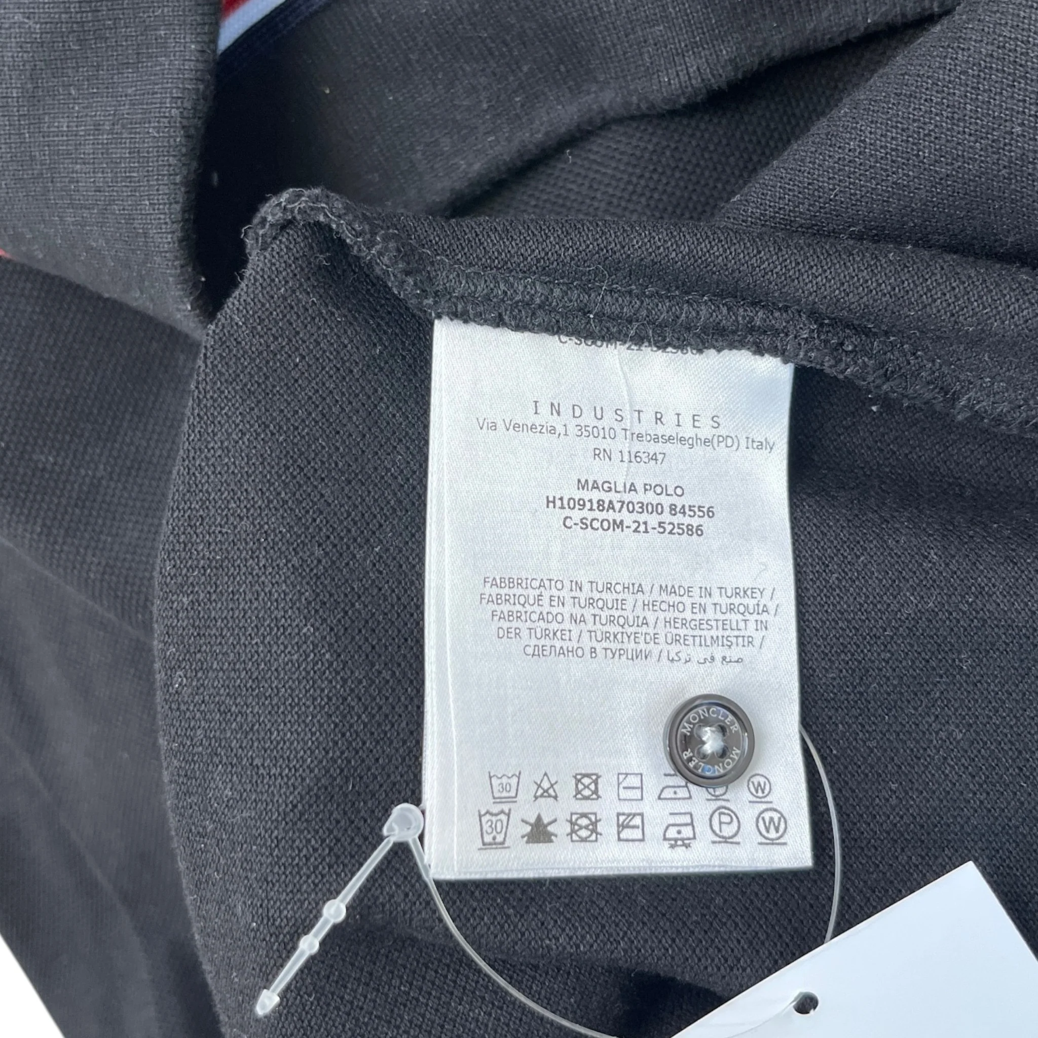 Men's Maglia Polo Shirt Black Size M - Image 6