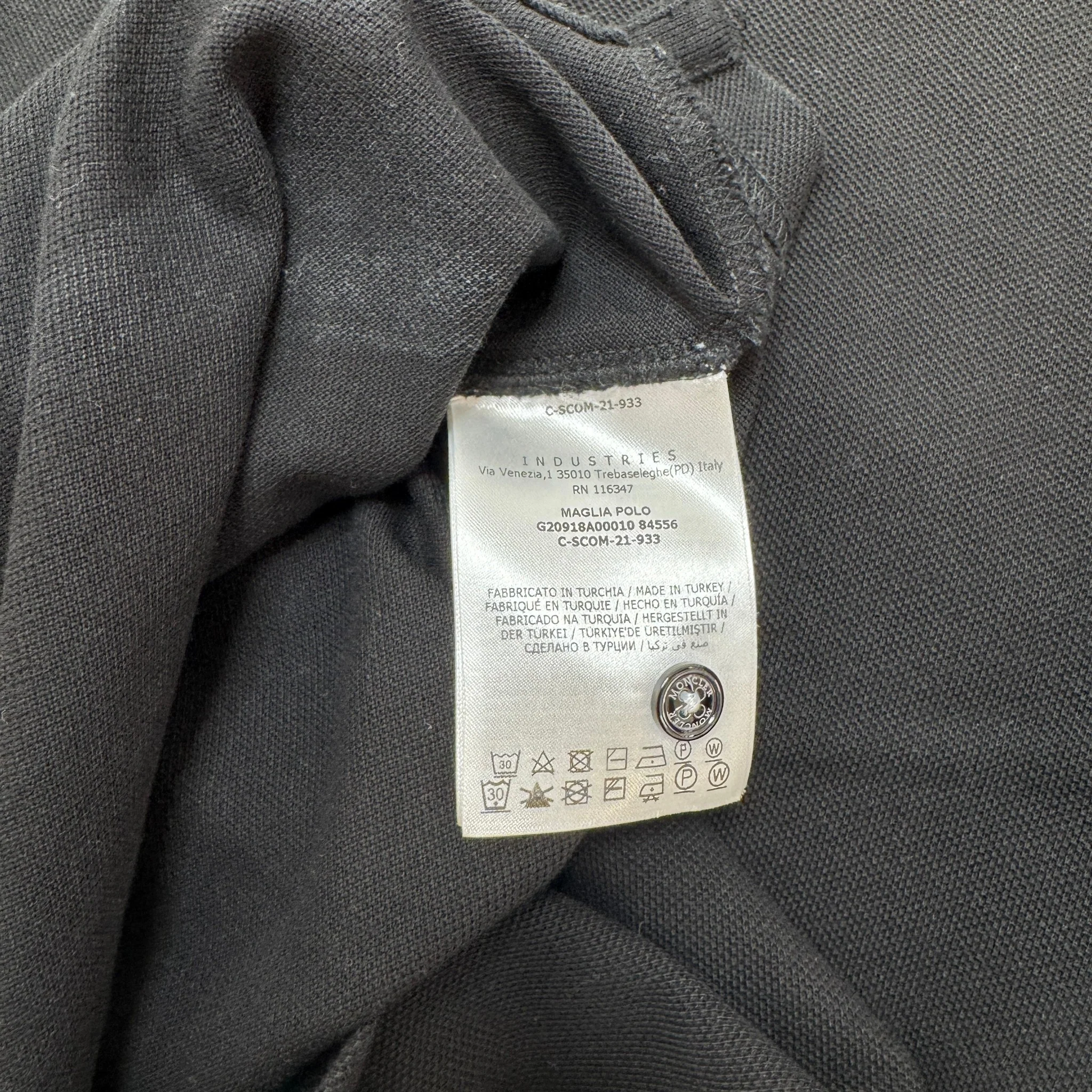 Men's Maglia Polo Shirt Black Size M - Image 7