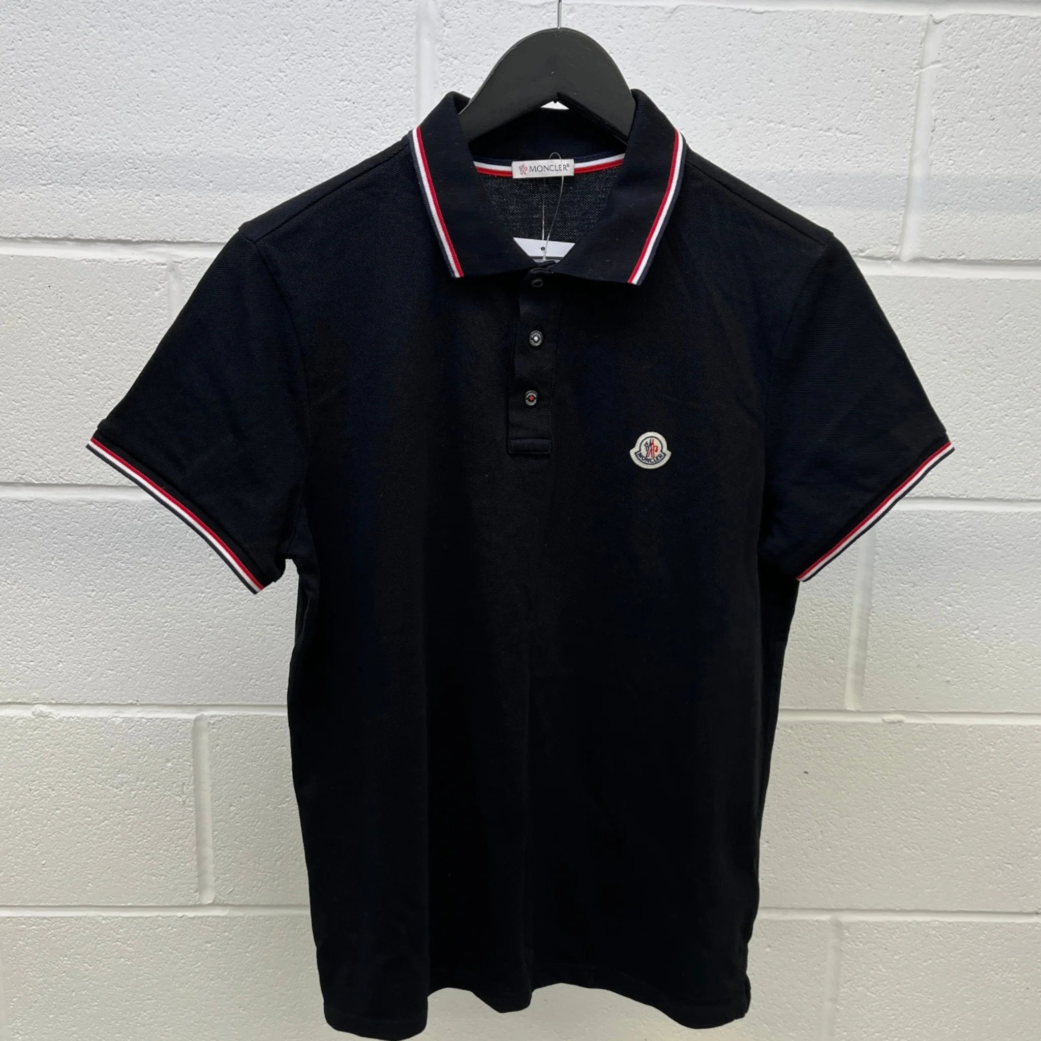 Men's Maglia Polo Shirt Black Size M - Image 9