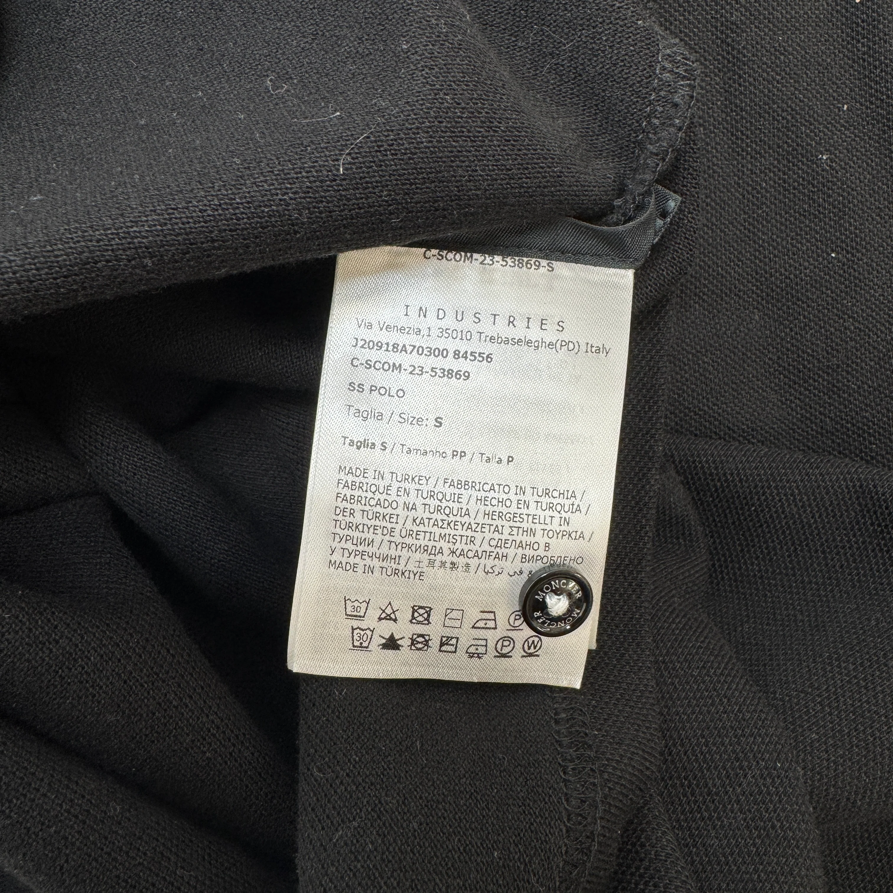 Men's Maglia Polo Shirt Black Size S - Image 7