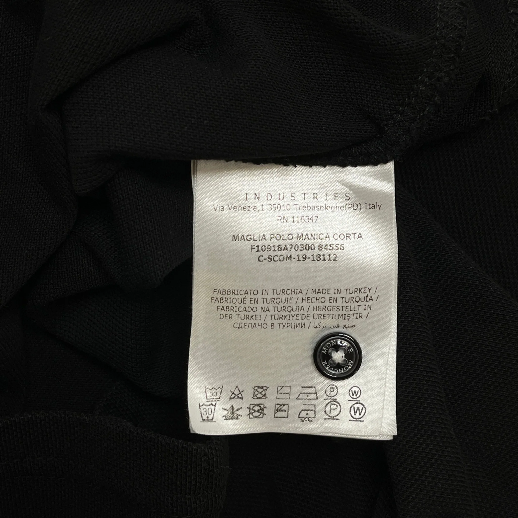 Men's Maglia Polo Shirt Black Size S - Image 9