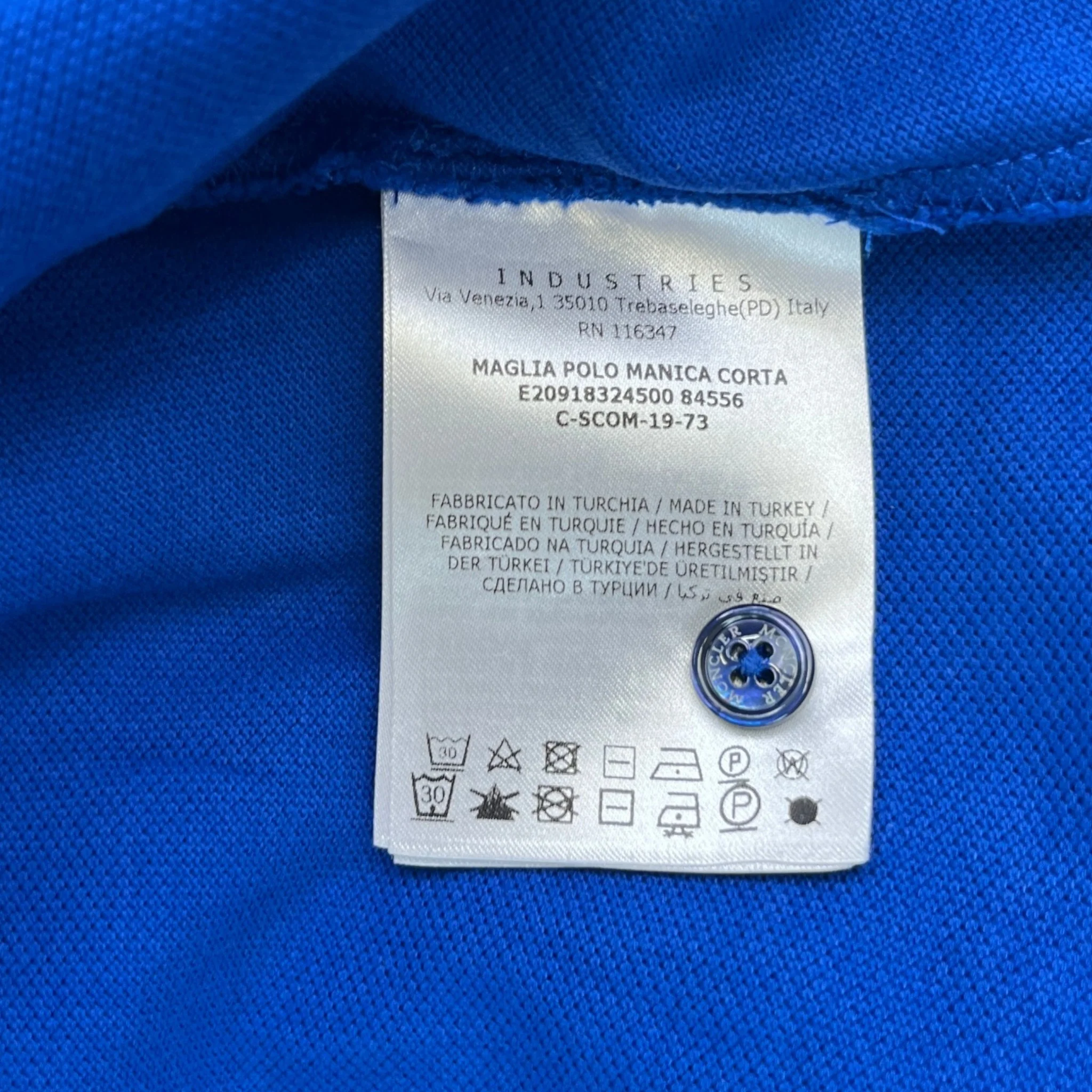 Men's Maglia Polo Shirt Blue Size L - Image 8