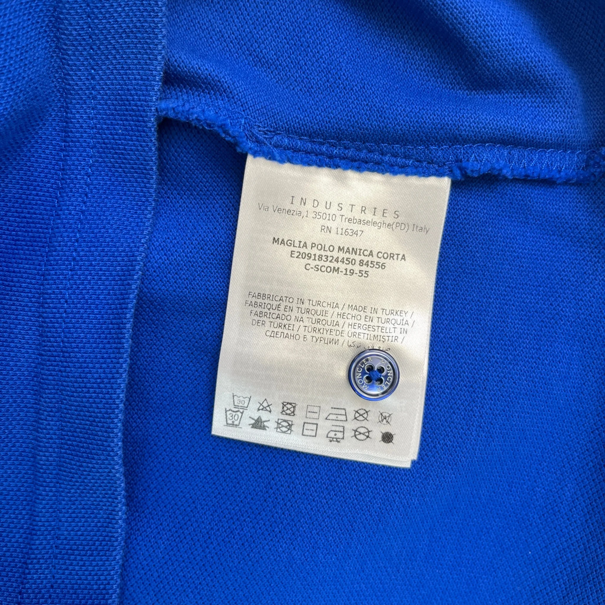 Men's Maglia Polo Shirt Blue Size S - Image 8