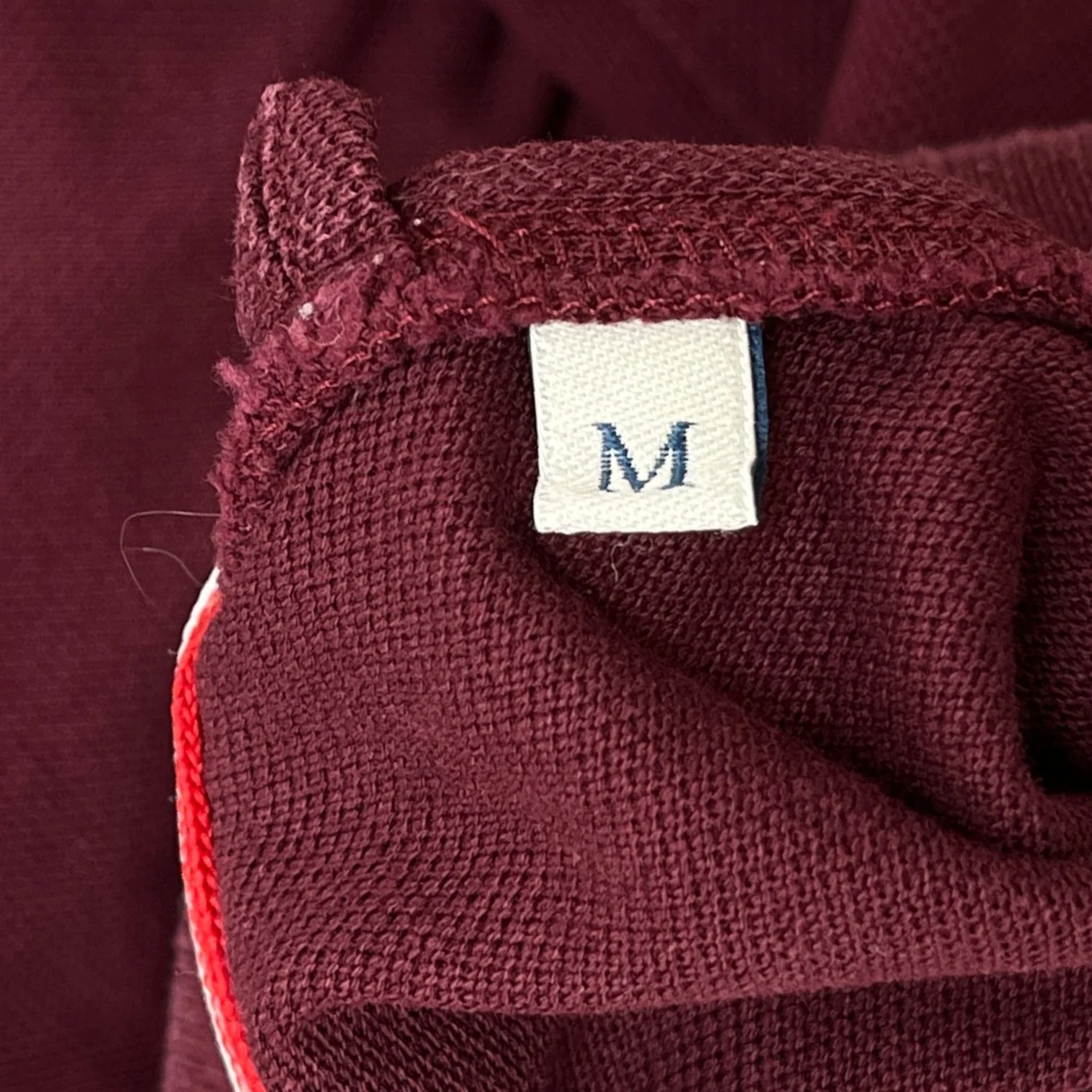 Men's Maglia Polo Shirt Burgundy Size M - Image 8