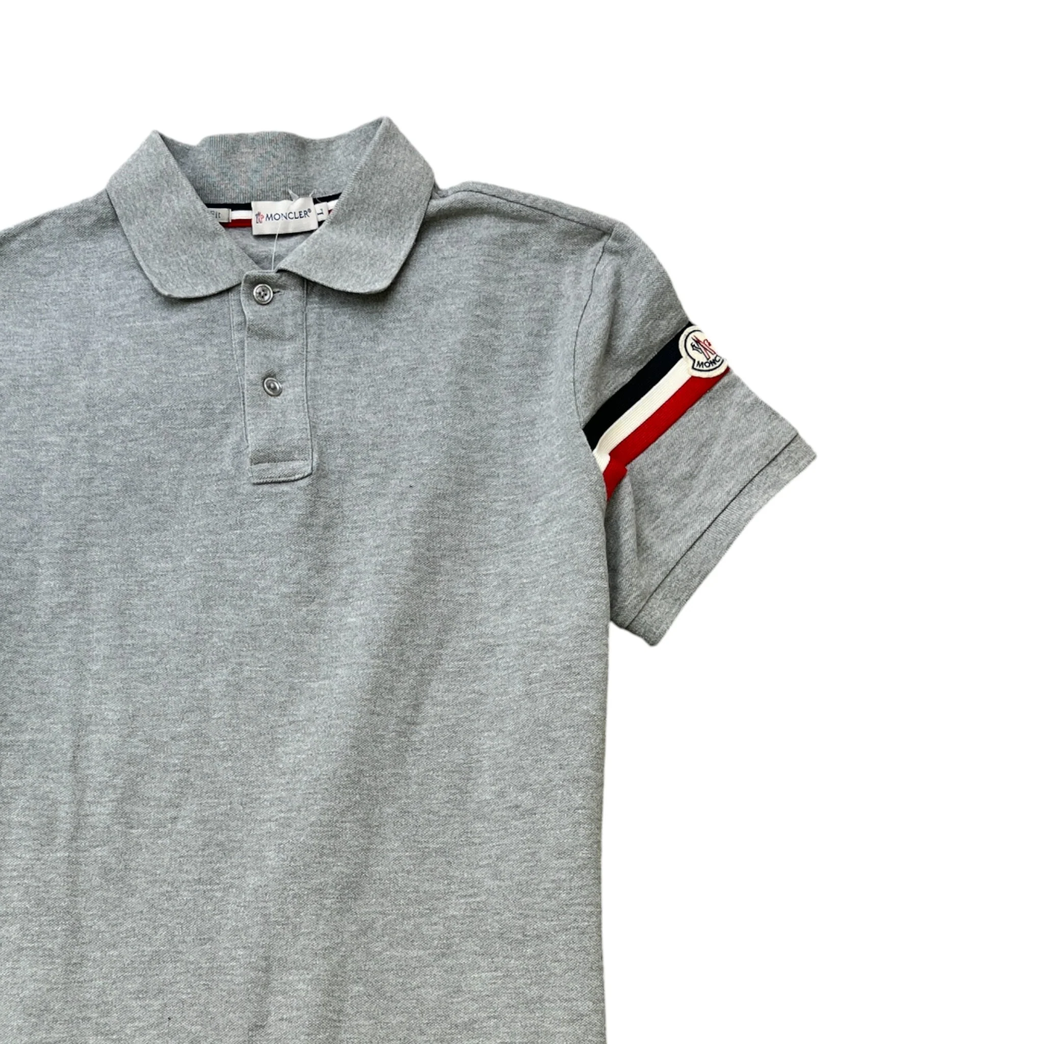 Men's Maglia Polo Shirt Grey Size L - Image 3