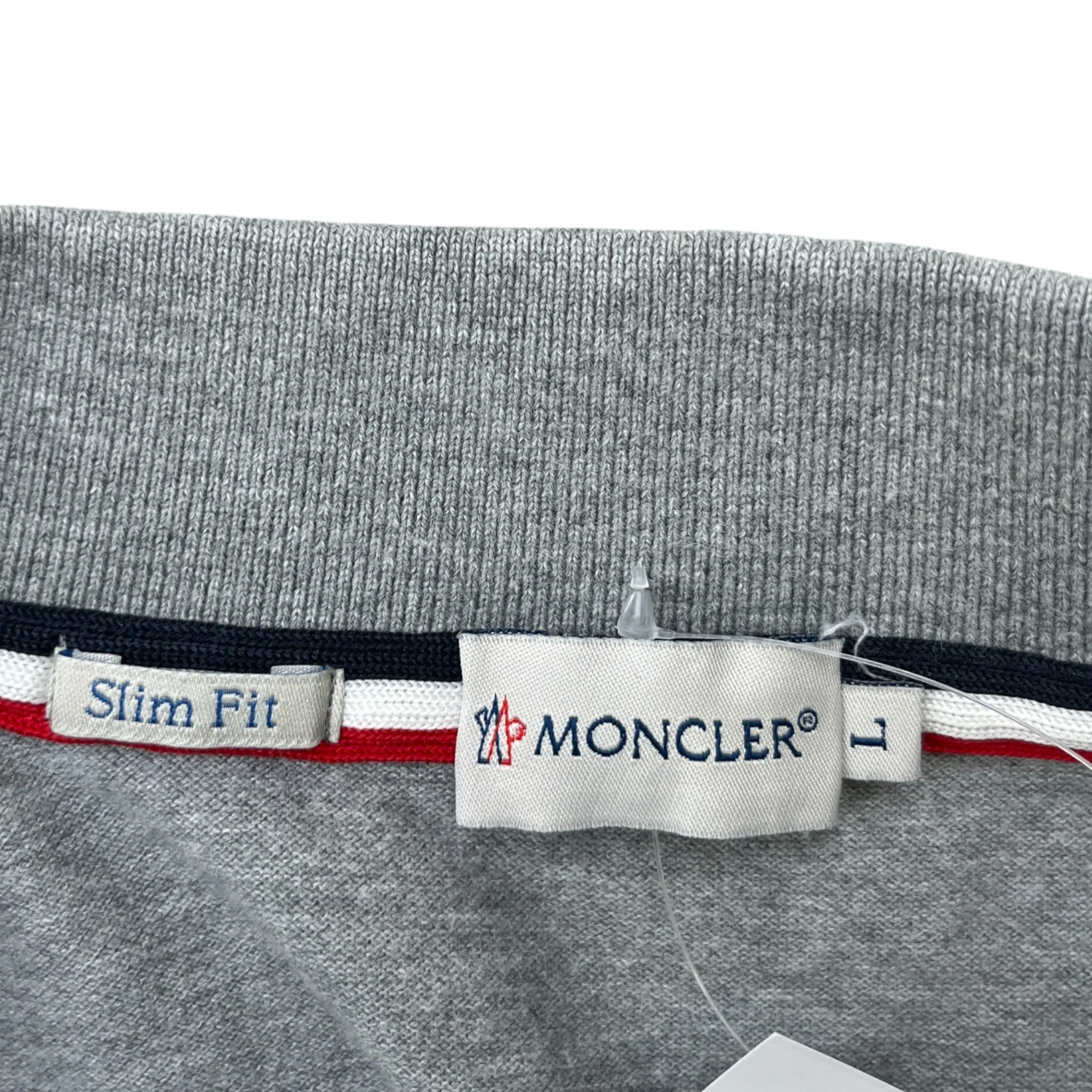 Men's Maglia Polo Shirt Grey Size L - Image 7