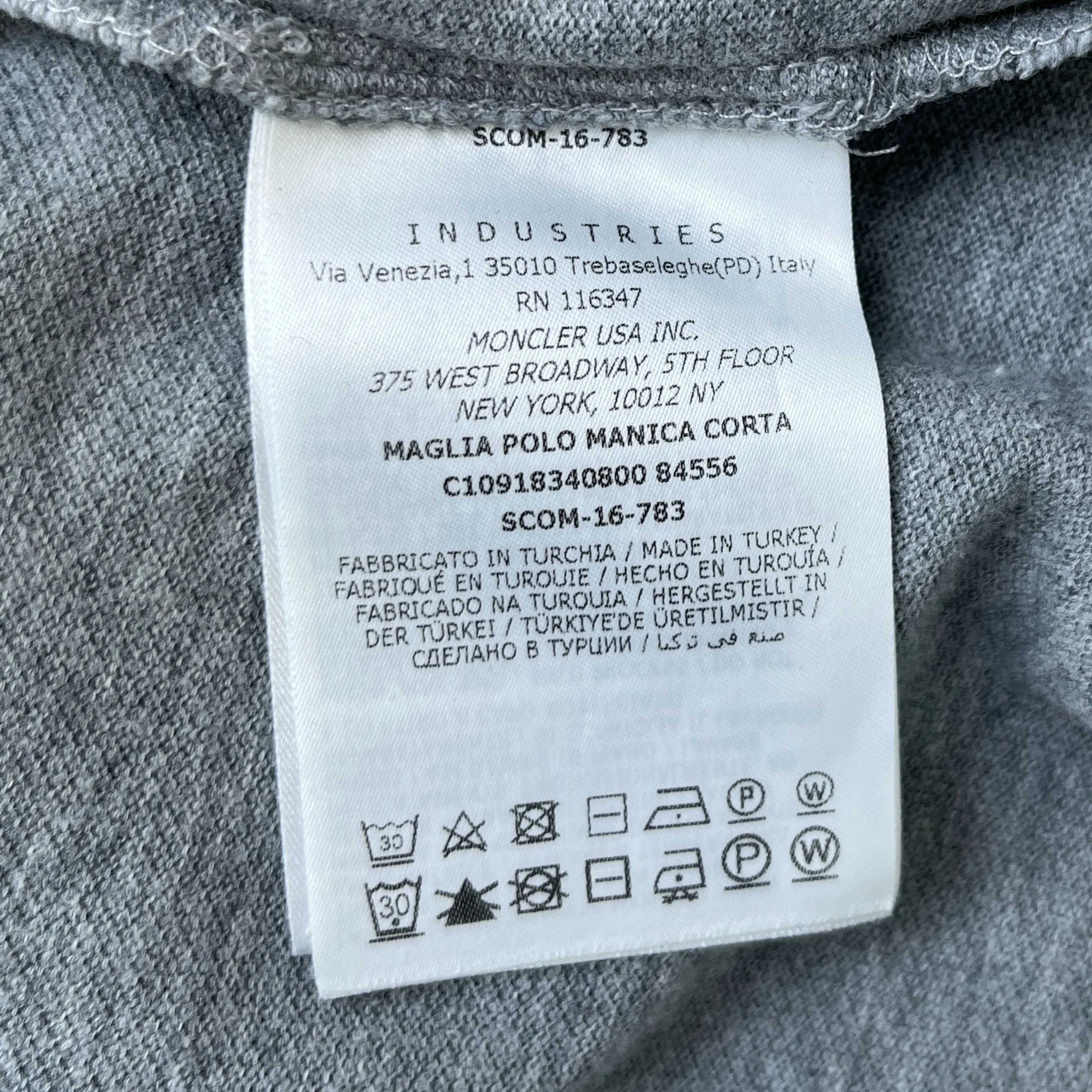 Men's Maglia Polo Shirt Grey Size L - Image 8