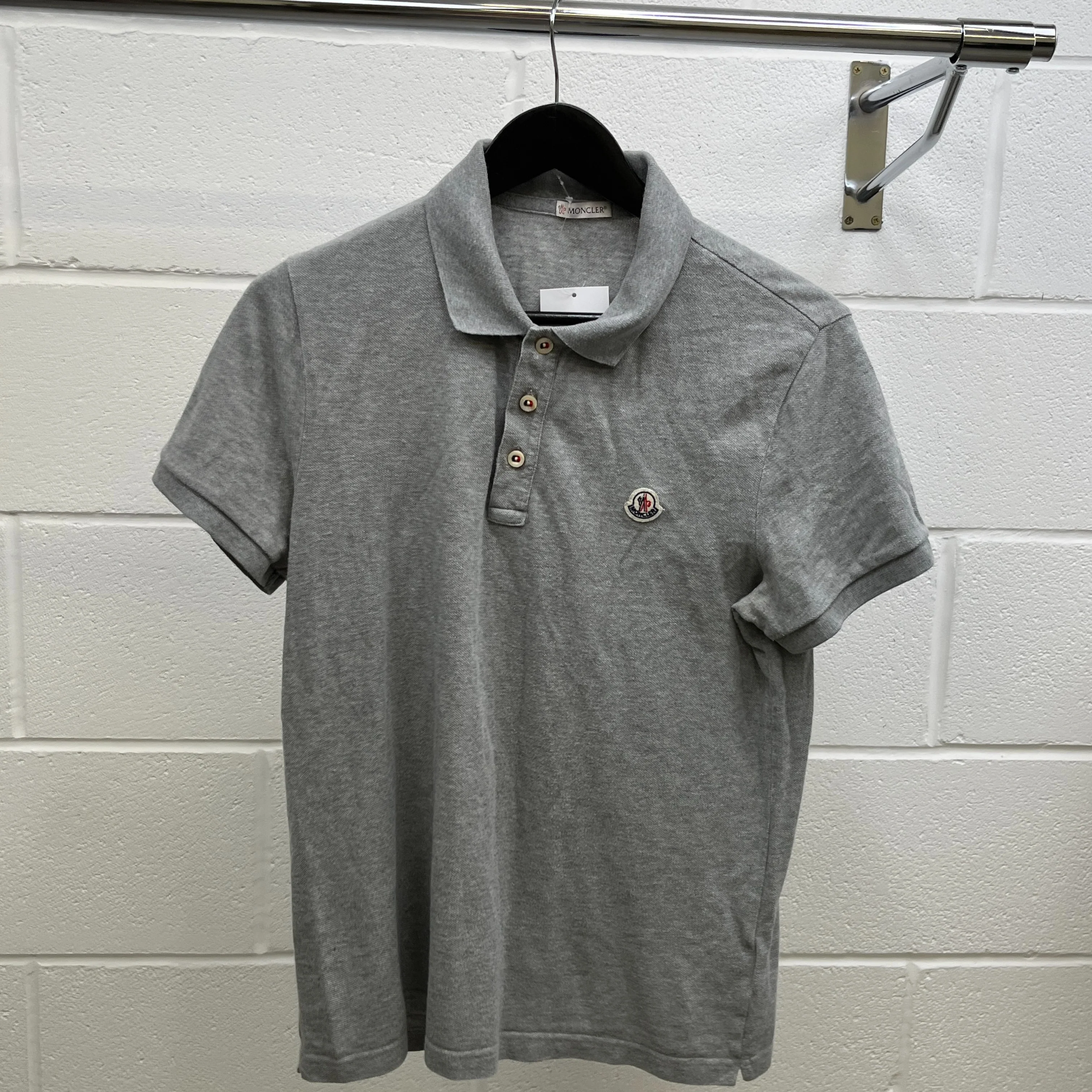 Men's Maglia Polo Shirt Grey Size L - Image 9