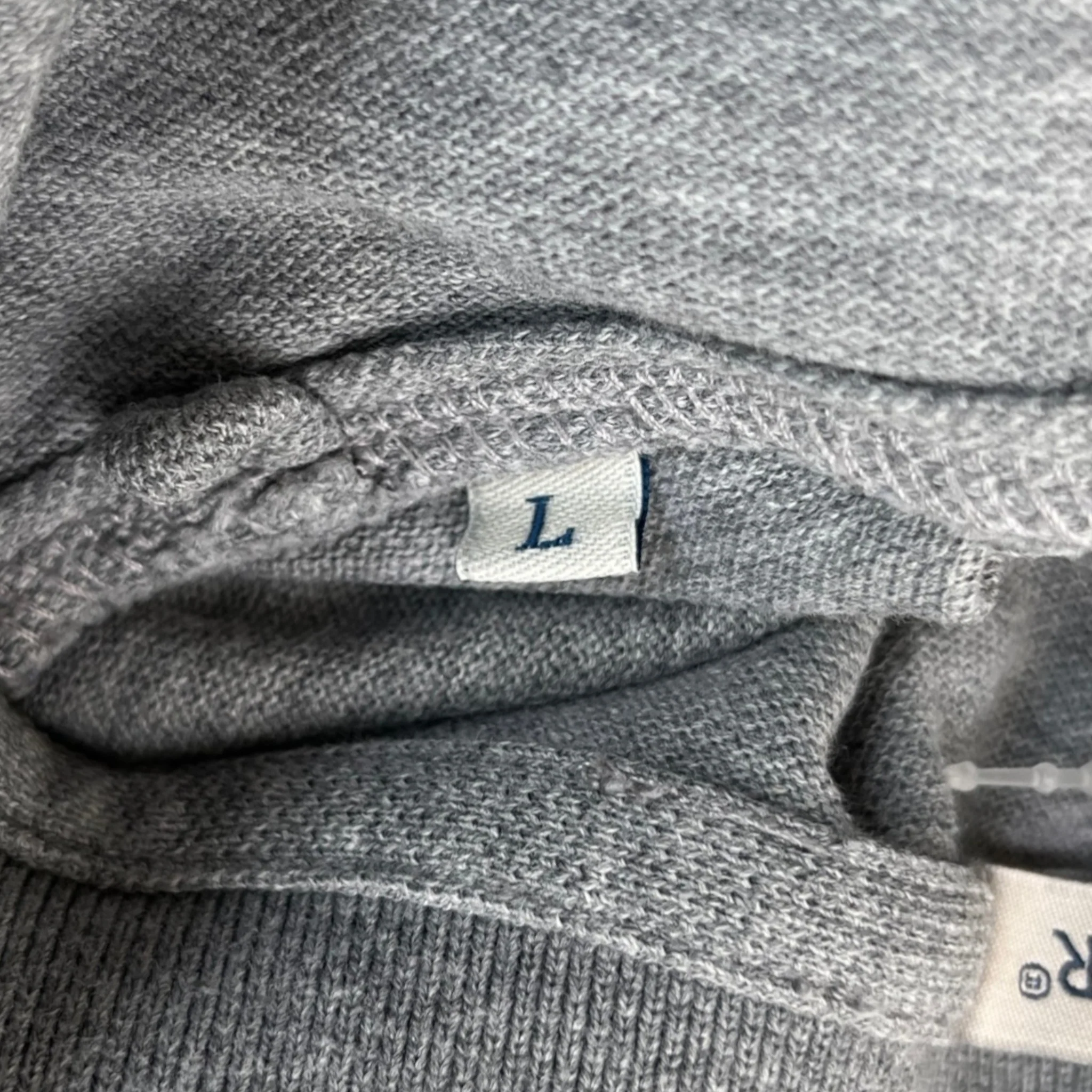 Men's Maglia Polo Shirt Grey Size L - Image 7