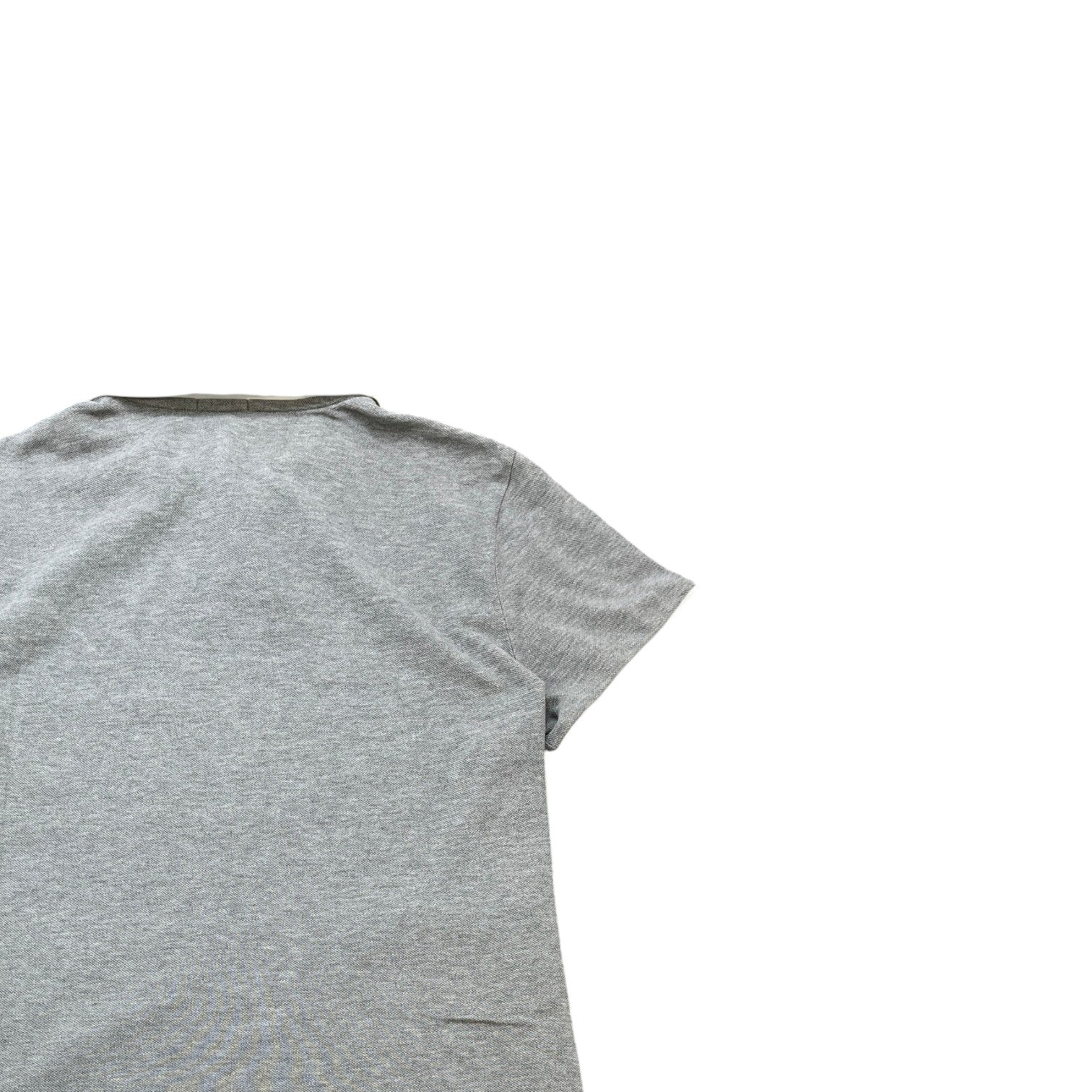 Men's Maglia Polo Shirt Grey Size L - Image 4