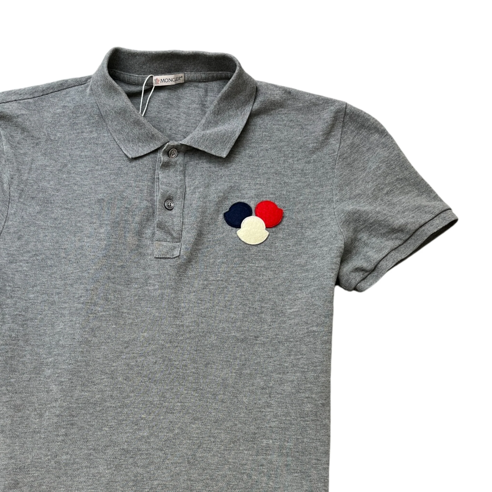 Men's Maglia Polo Shirt Grey Size M - Image 3