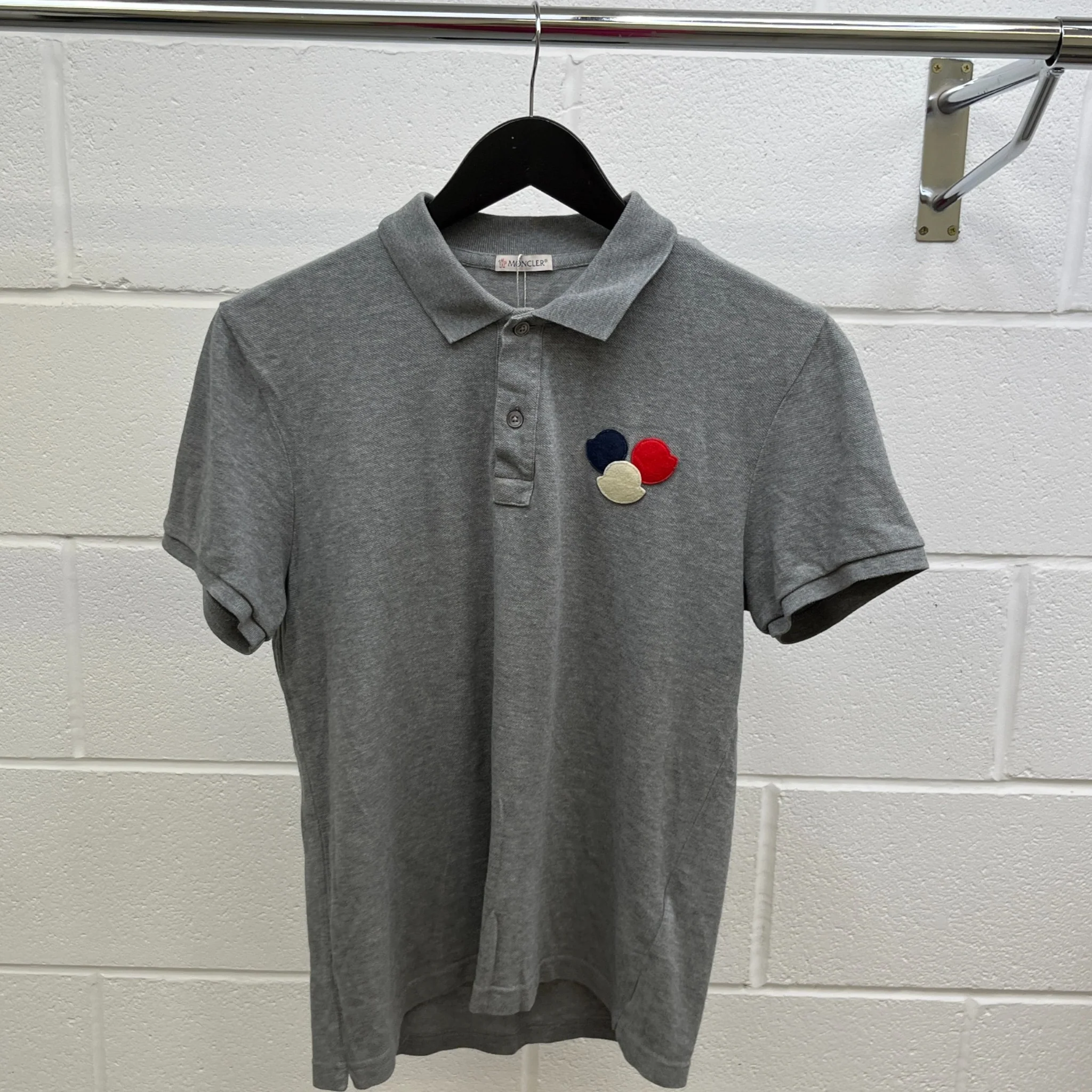 Men's Maglia Polo Shirt Grey Size M - Image 9