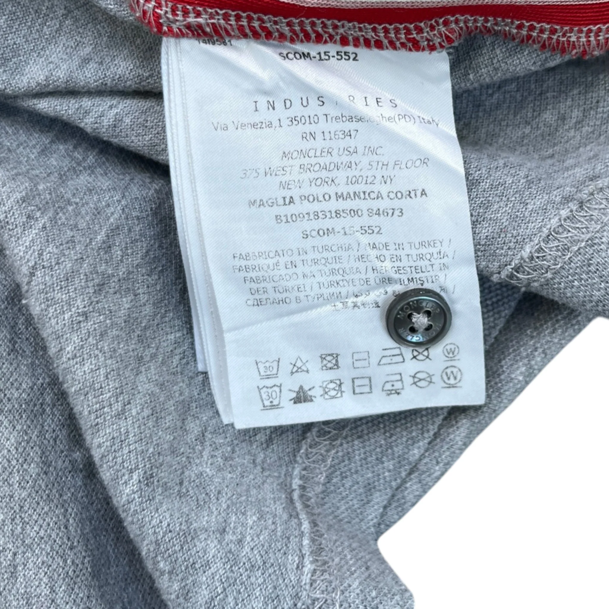 Men's Maglia Polo Shirt Grey Size M - Image 9
