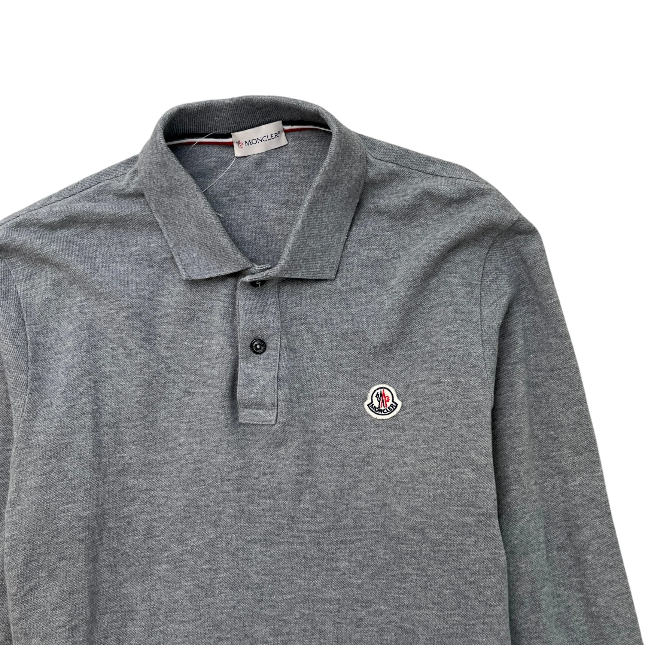 Men's Maglia Polo Shirt Grey Size M - Image 5