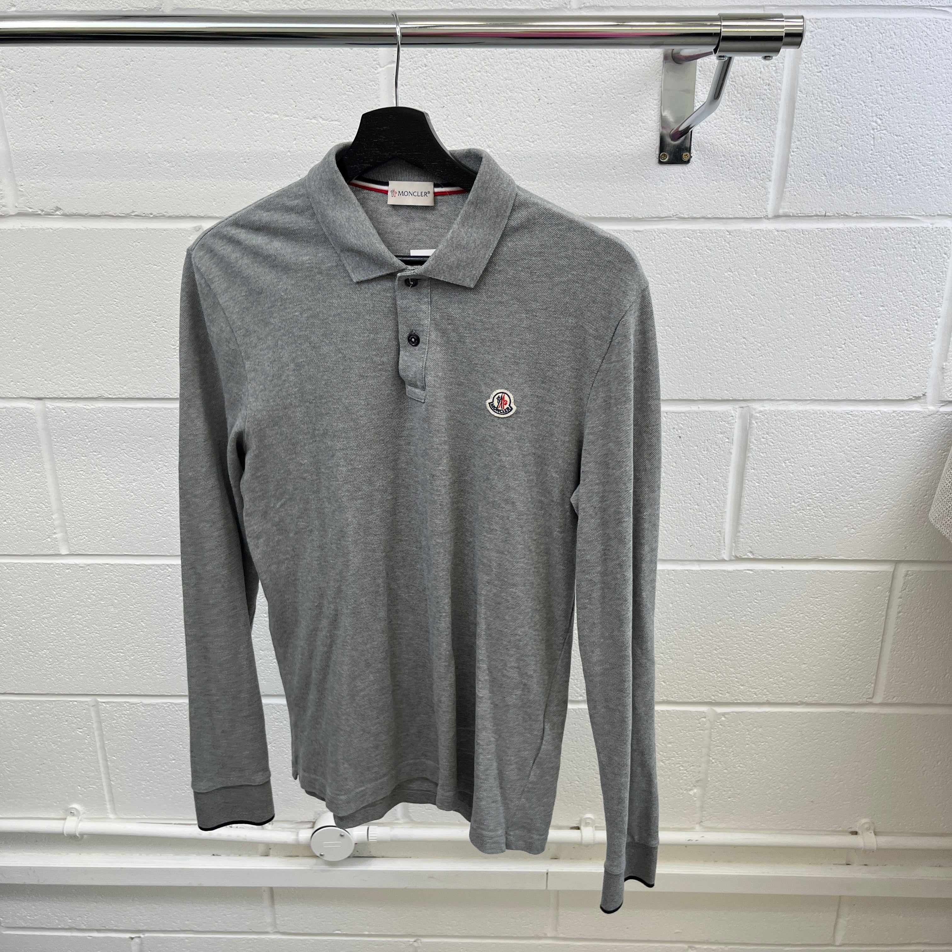 Men's Maglia Polo Shirt Grey Size M - Image 9