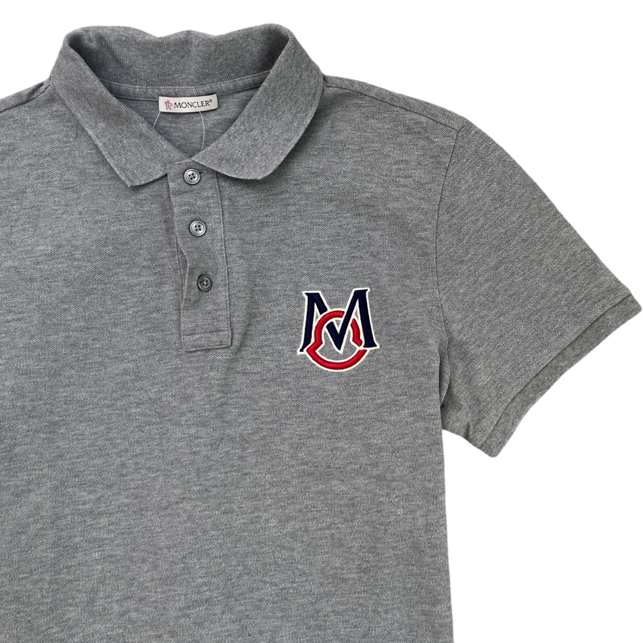 Men's Maglia Polo Shirt Grey Size M - Image 5