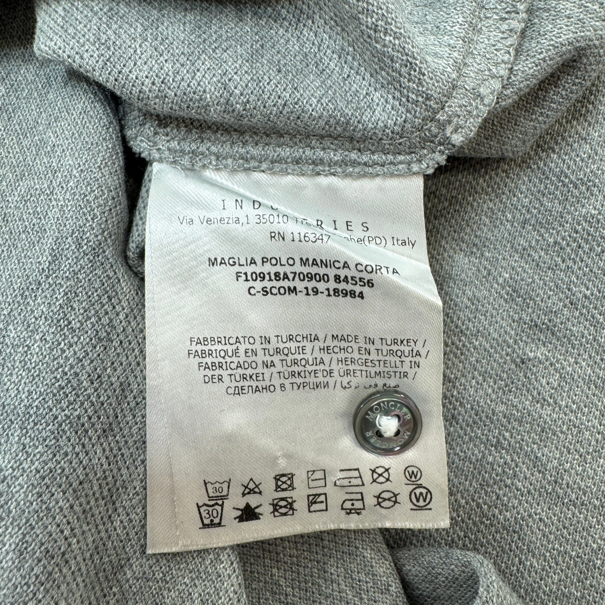 Men's Maglia Polo Shirt Grey Size M - Image 6
