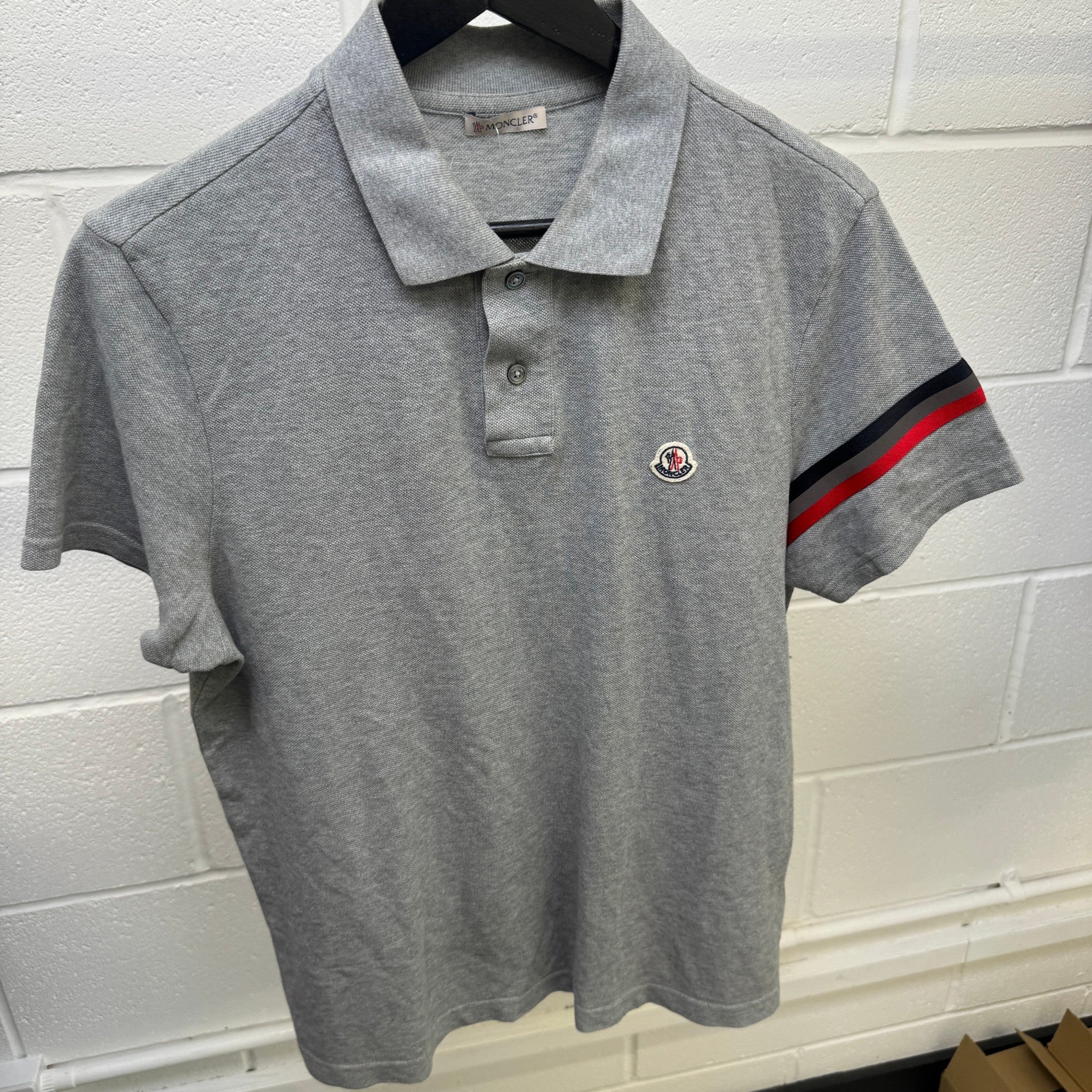 Men's Maglia Polo Shirt Grey Size M - Image 7