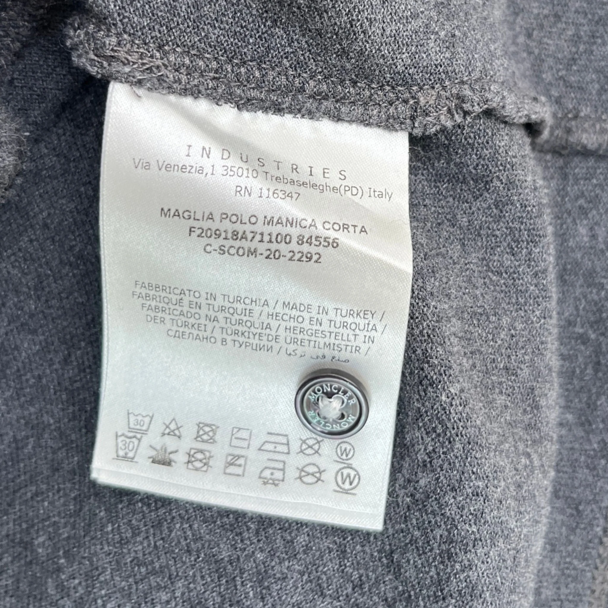 Men's Maglia Polo Shirt Grey Size S - Image 8