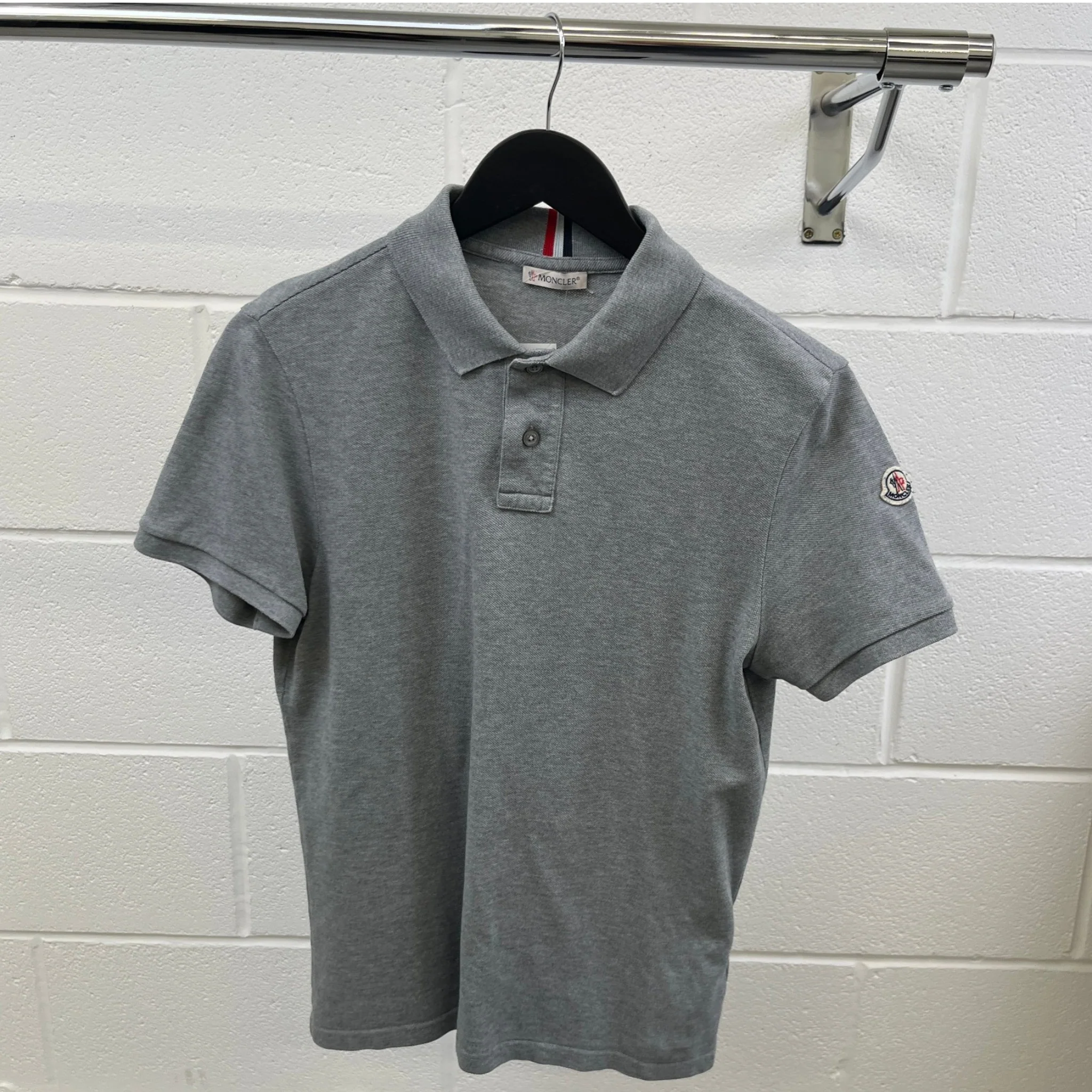 Men's Maglia Polo Shirt Grey Size S - Image 9