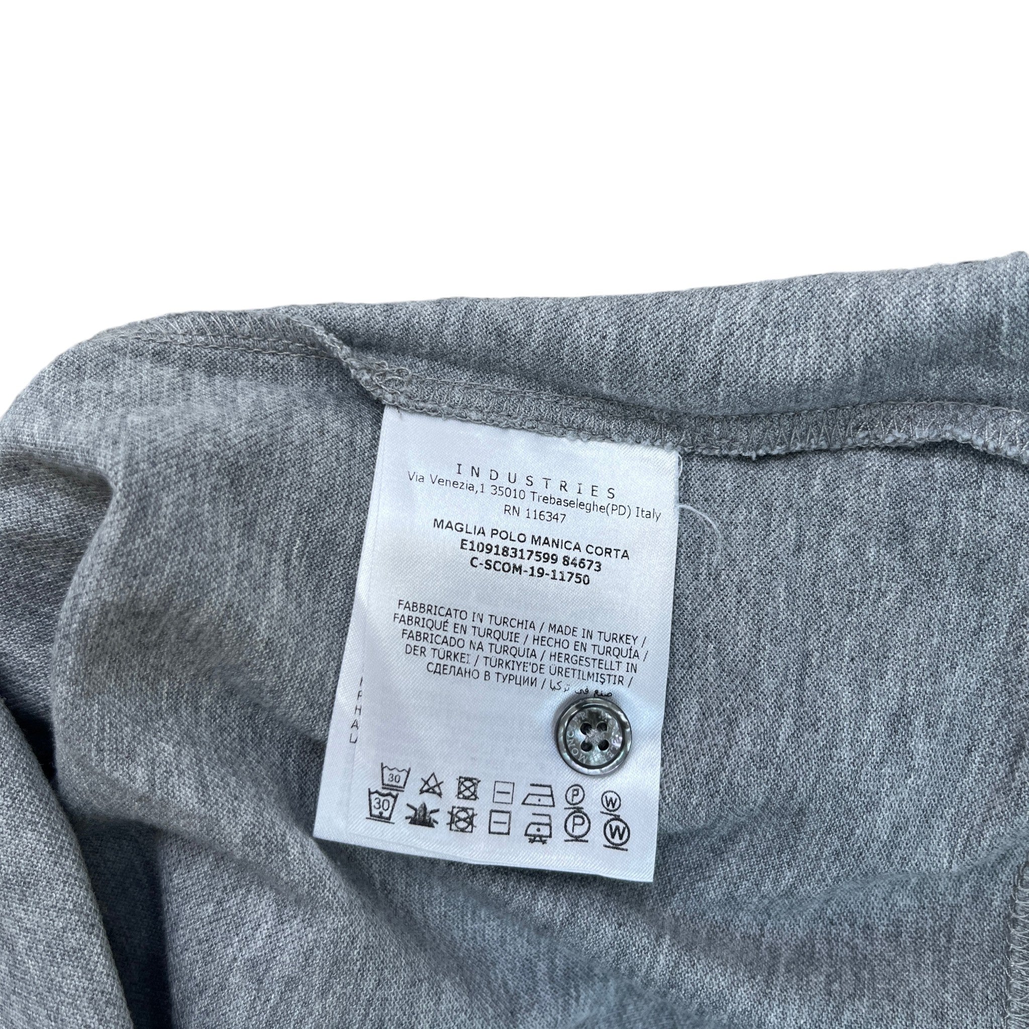 Men's Maglia Polo Shirt Grey Size S - Image 6