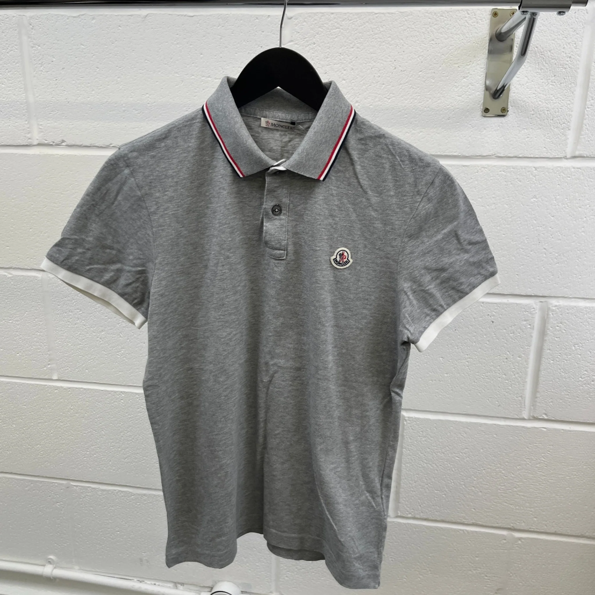 Men's Maglia Polo Shirt Grey Size S - Image 9