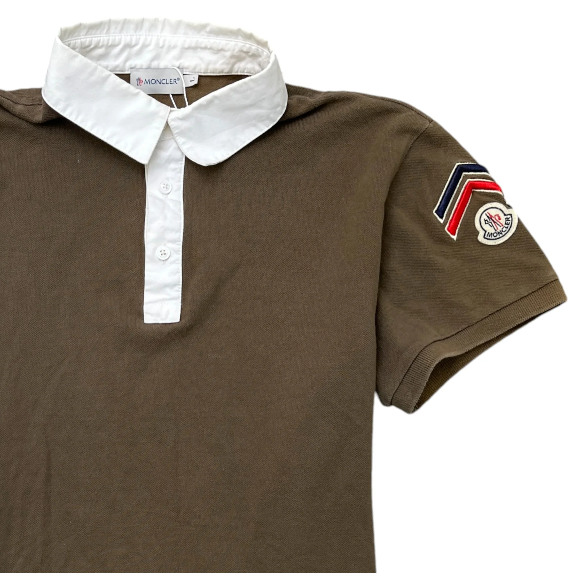 Men's Maglia Polo Shirt Khaki Size L - Image 3