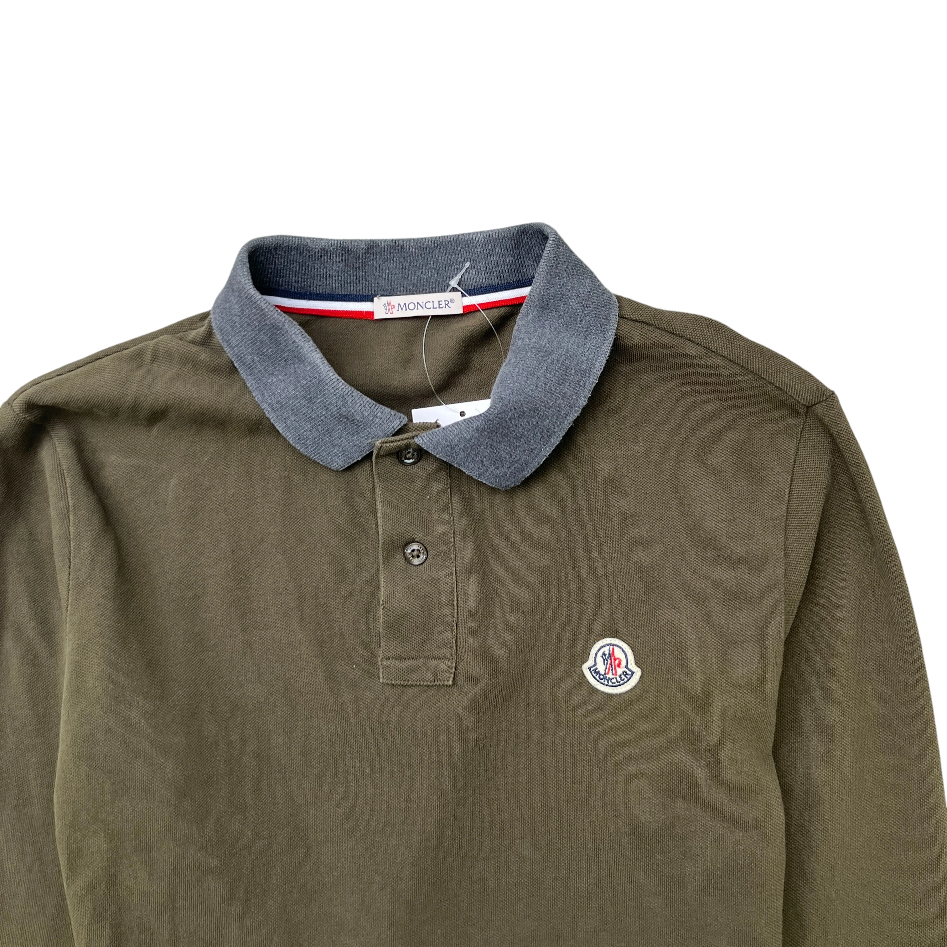 Men's Maglia Polo Shirt Khaki Size L - Image 5
