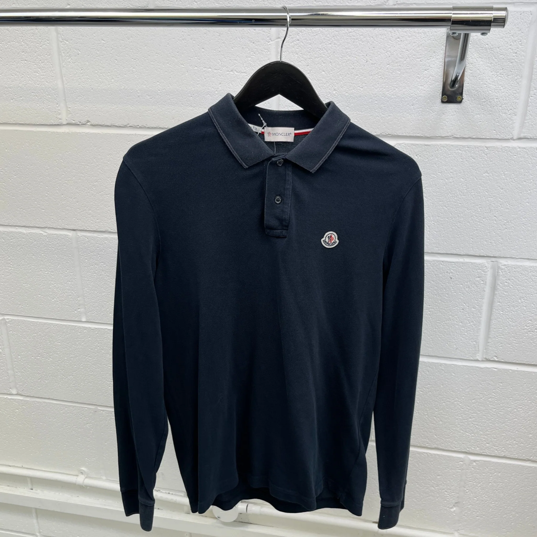 Men's Maglia Polo Shirt Navy Size L - Image 9