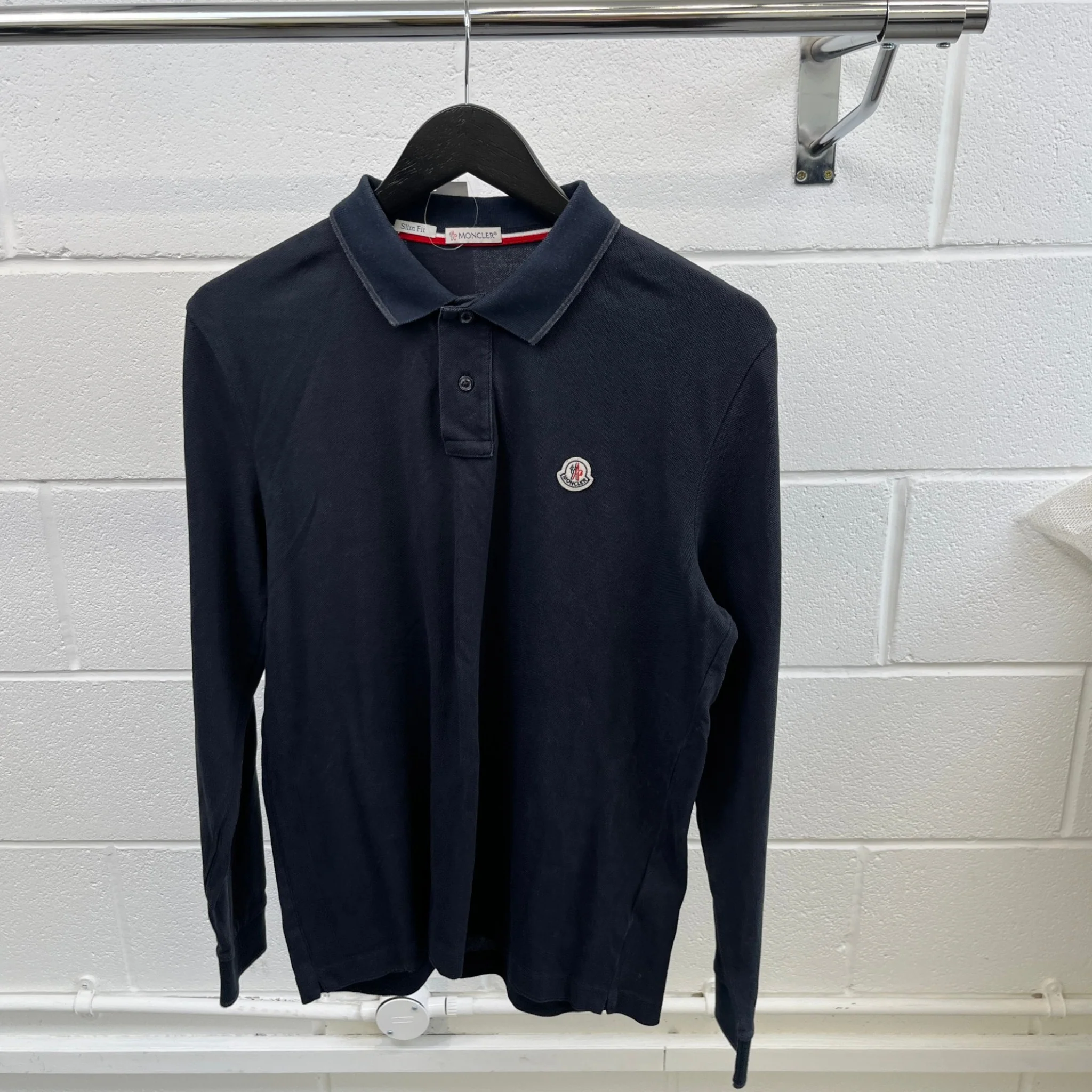 Men's Maglia Polo Shirt Navy Size L - Image 9