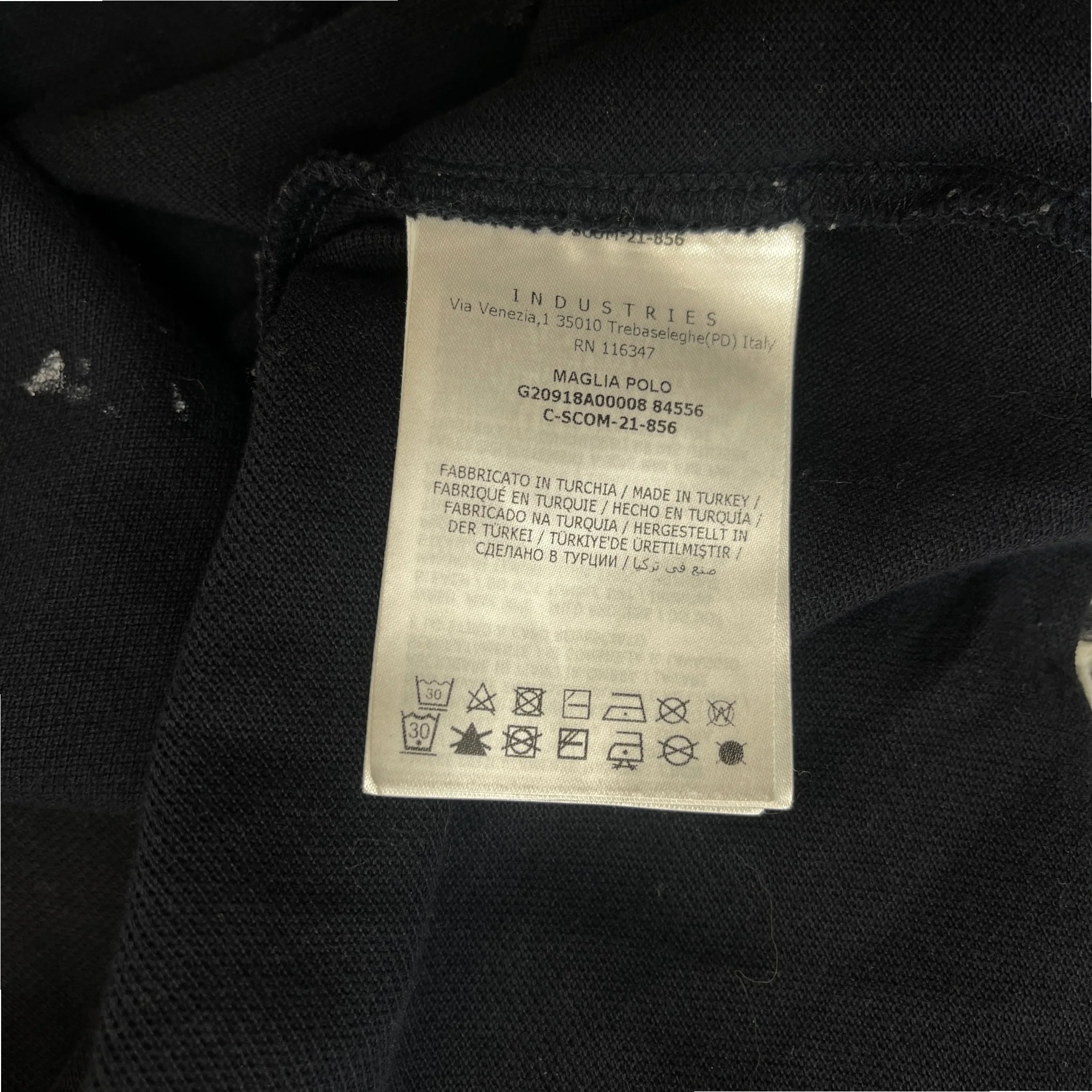 Men's Maglia Polo Shirt Navy Size L - Image 9