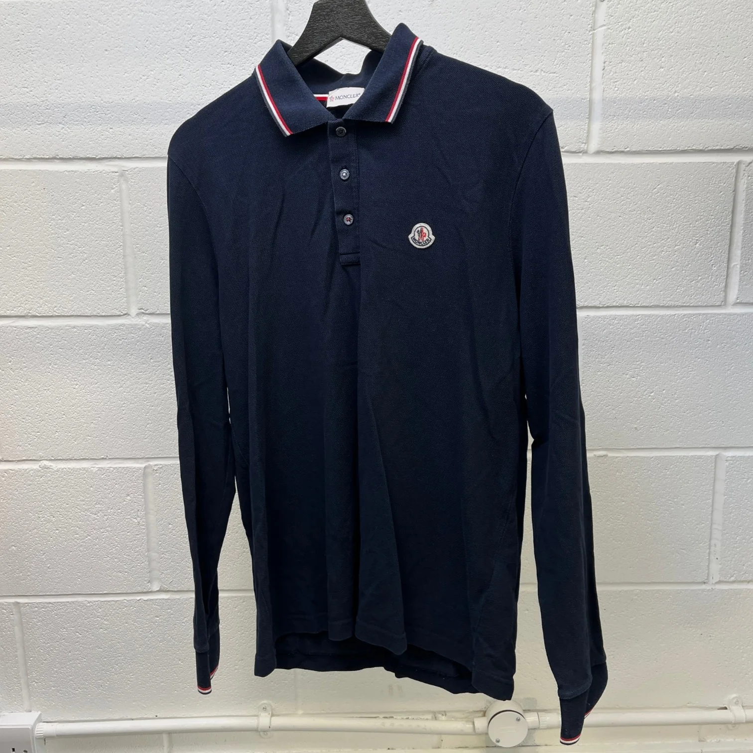 Men's Maglia Polo Shirt Navy Size L - Image 9