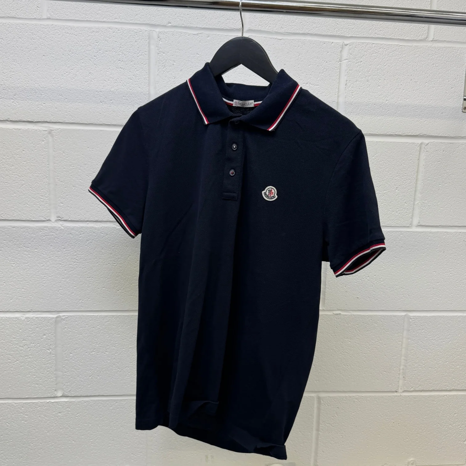Men's Maglia Polo Shirt Navy Size L - Image 8