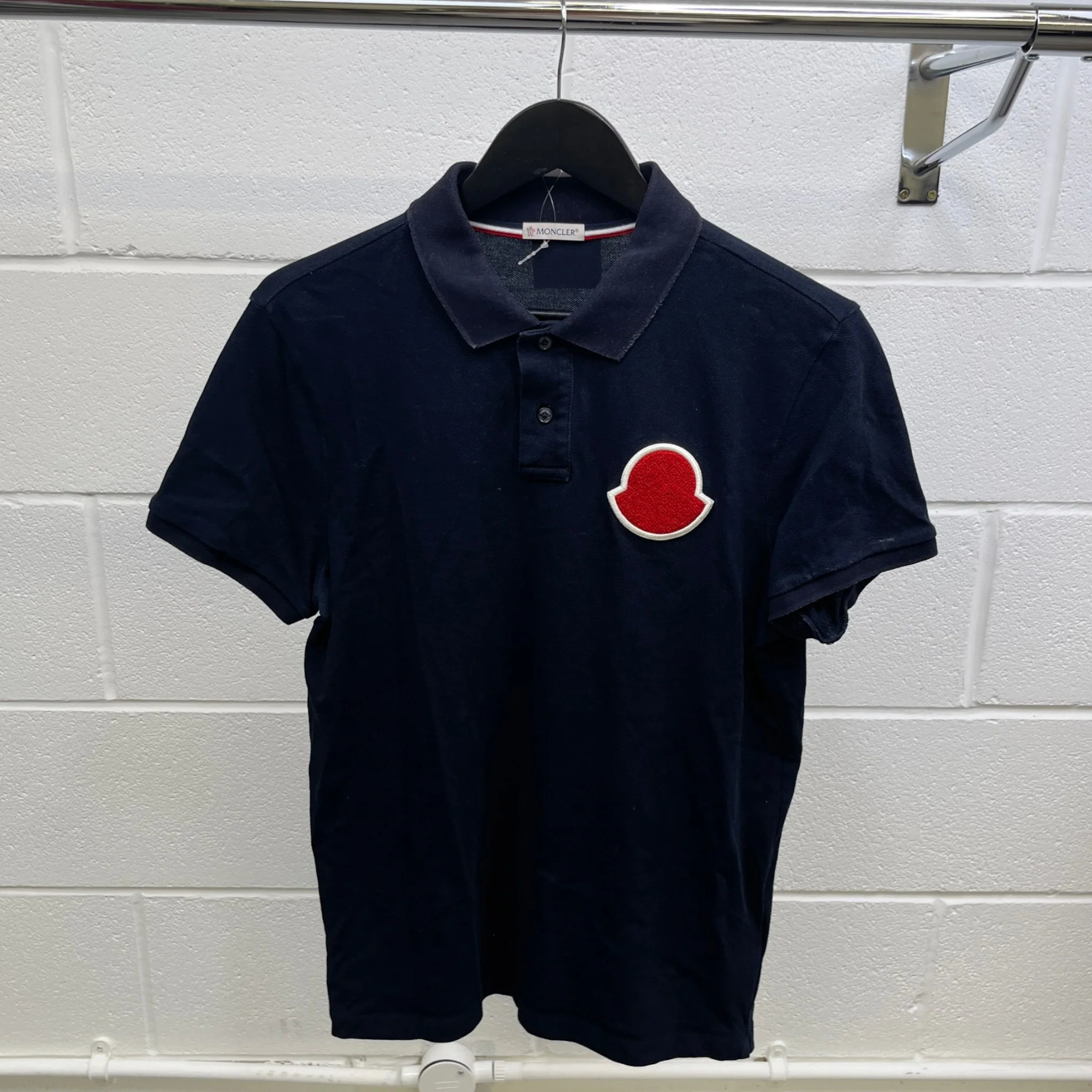 Men's Maglia Polo Shirt Navy Size M - Image 9