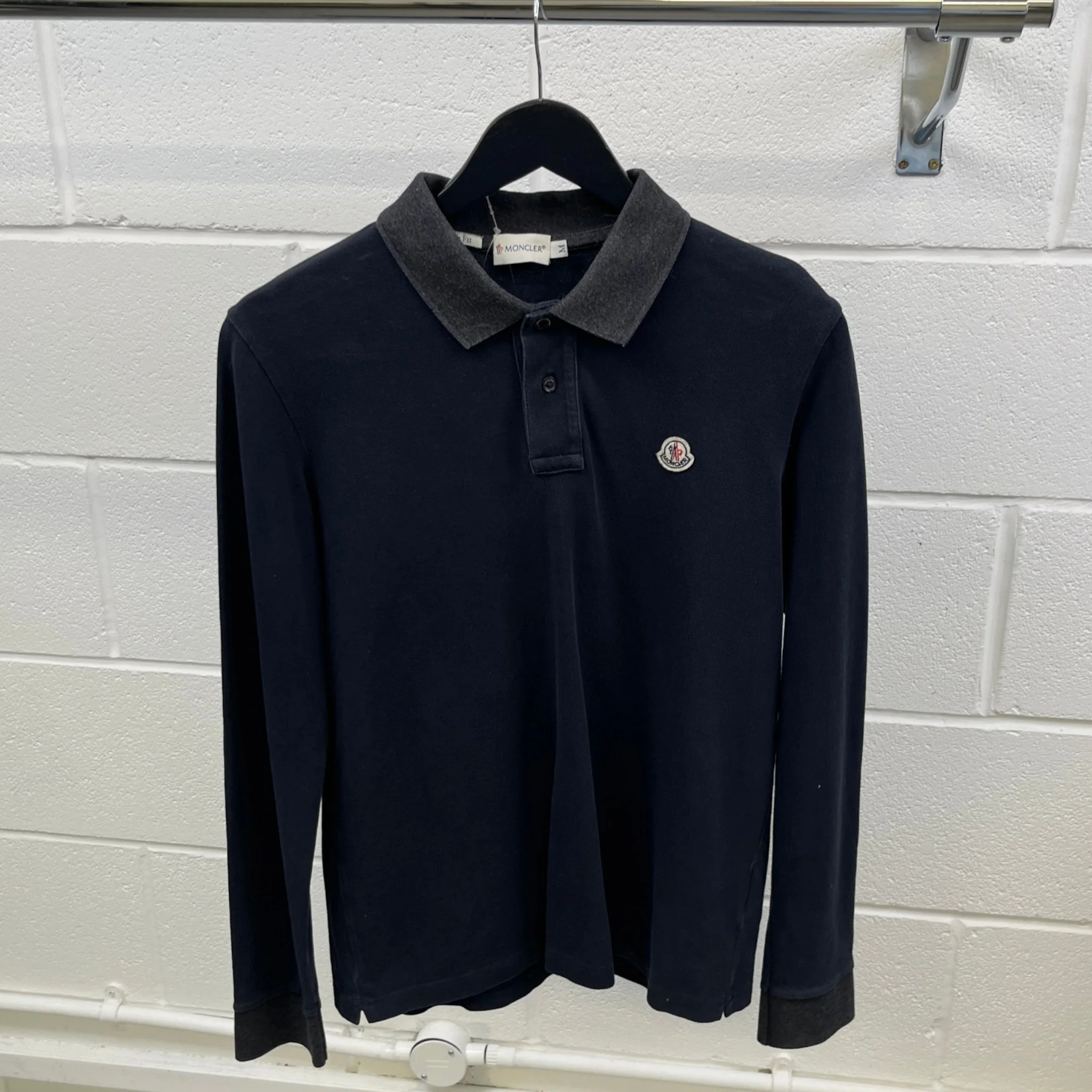 Men's Maglia Polo Shirt Navy Size M - Image 8