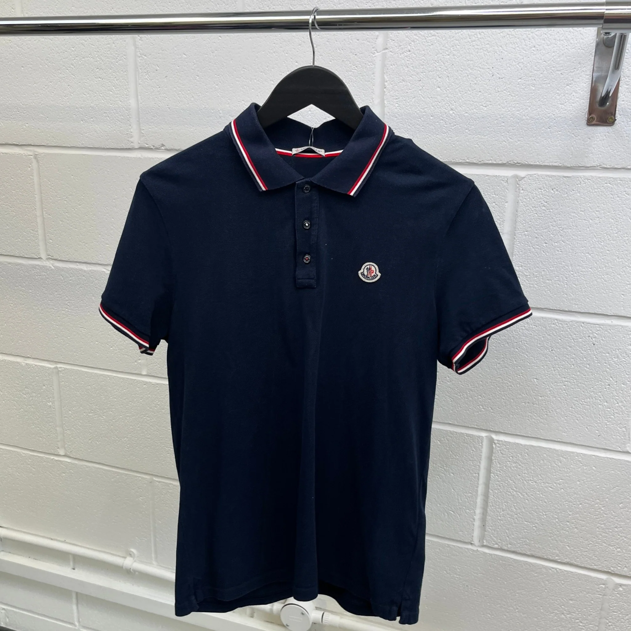 Men's Maglia Polo Shirt Navy Size M - Image 9