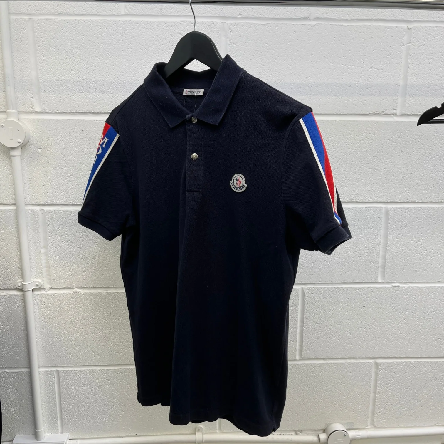 Men's Maglia Polo Shirt Navy Size M - Image 10