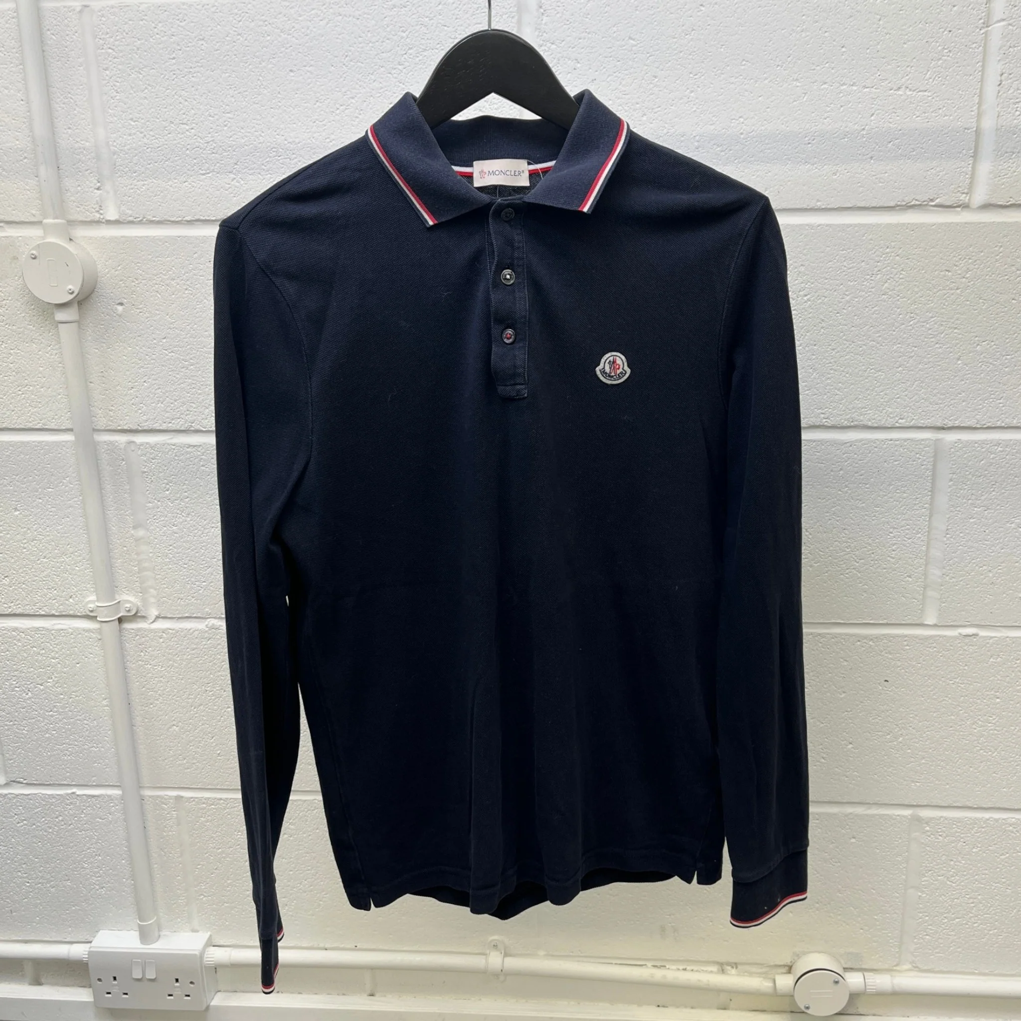 Men's Maglia Polo Shirt Navy Size M - Image 10