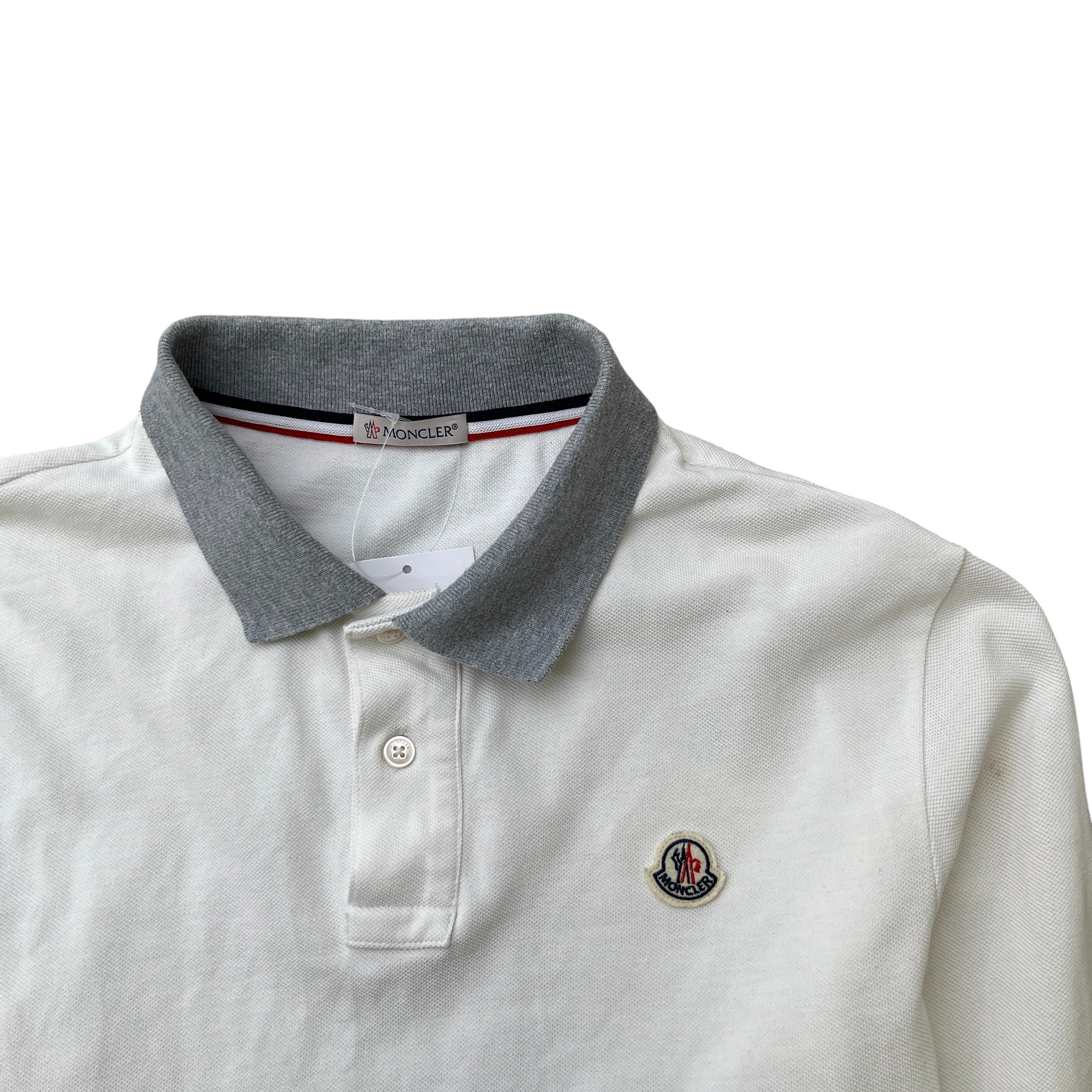 Men's Maglia Polo Shirt White Size L - Image 5
