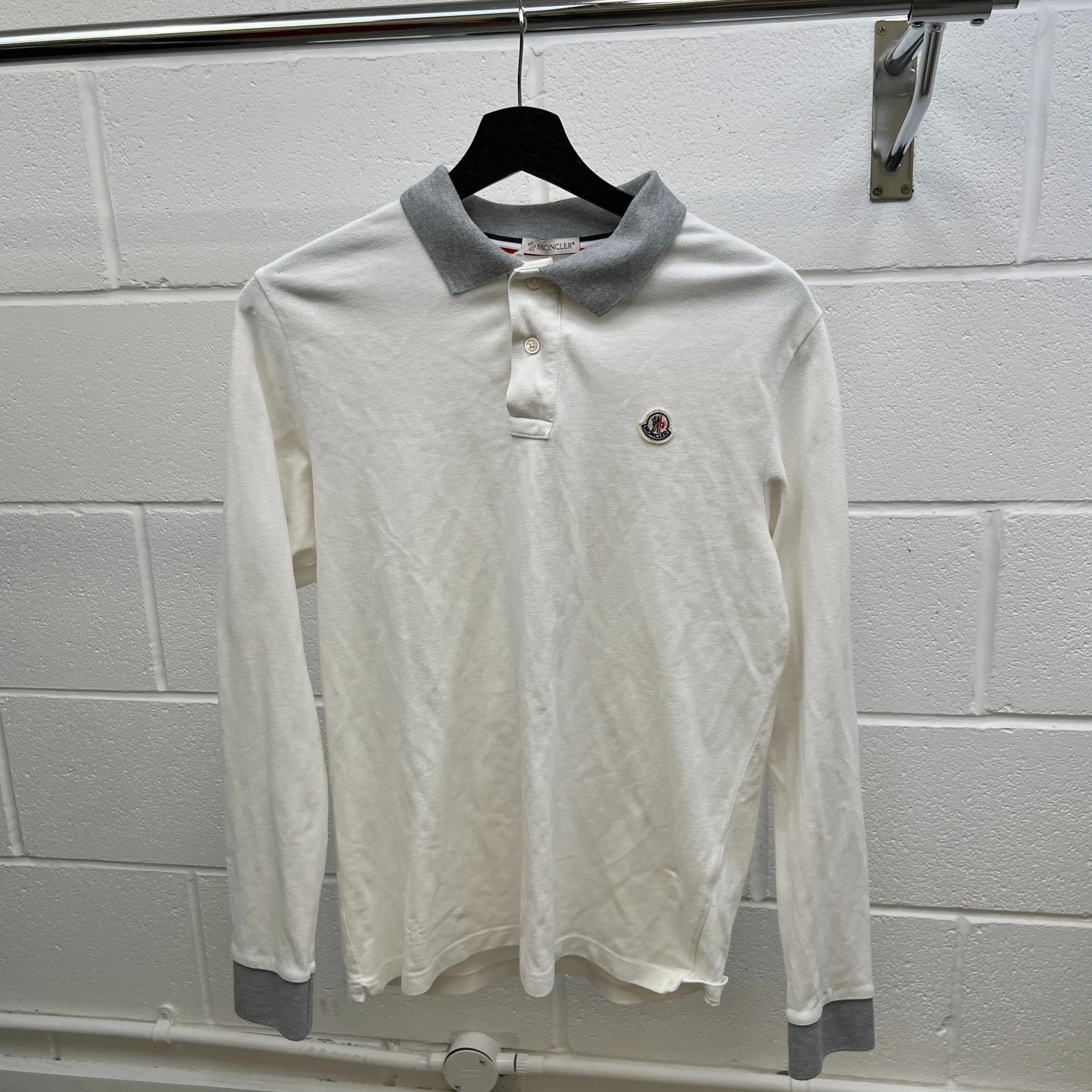 Men's Maglia Polo Shirt White Size L - Image 8