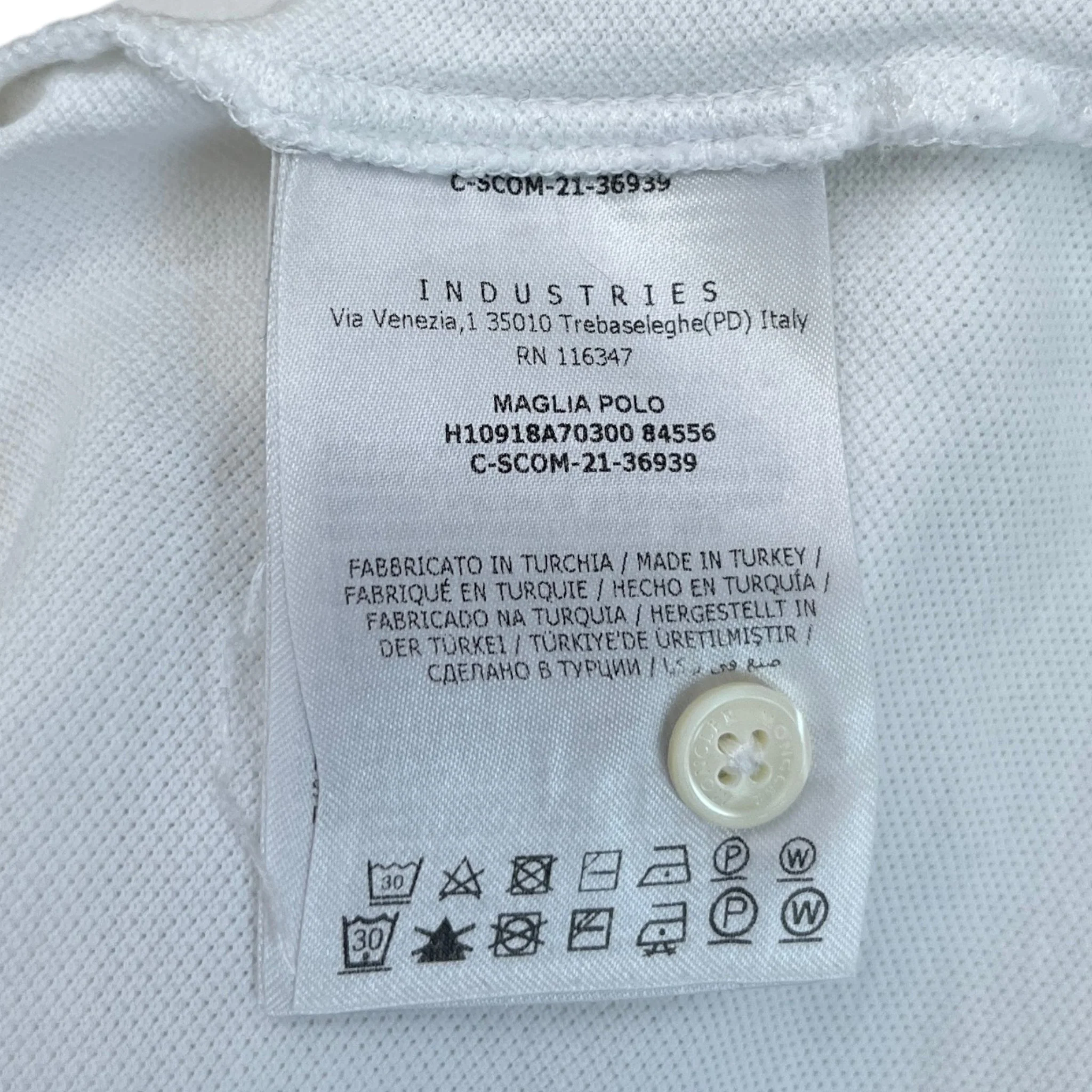 Men's Maglia Polo Shirt White Size M - Image 8