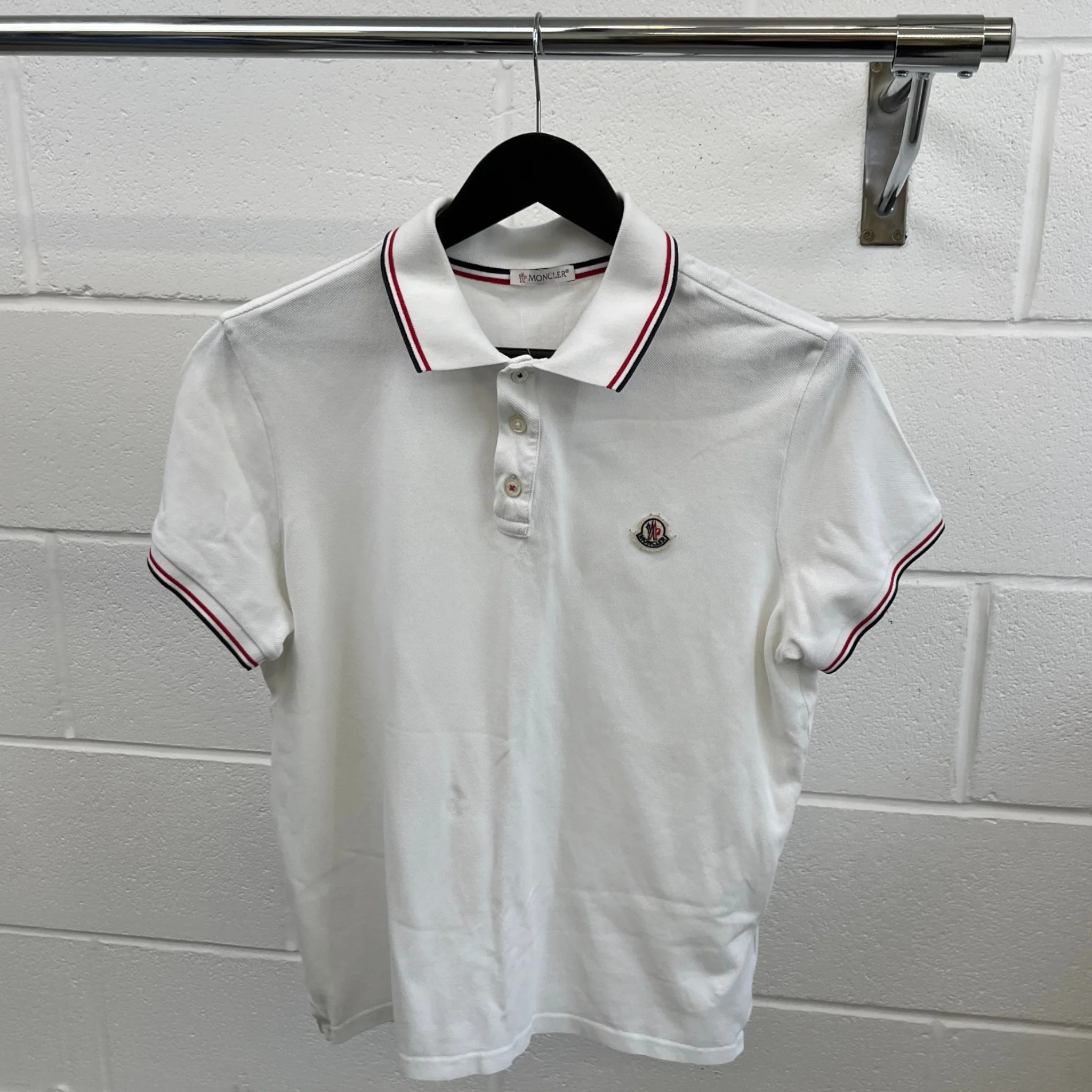 Men's Maglia Polo Shirt White Size M - Image 9